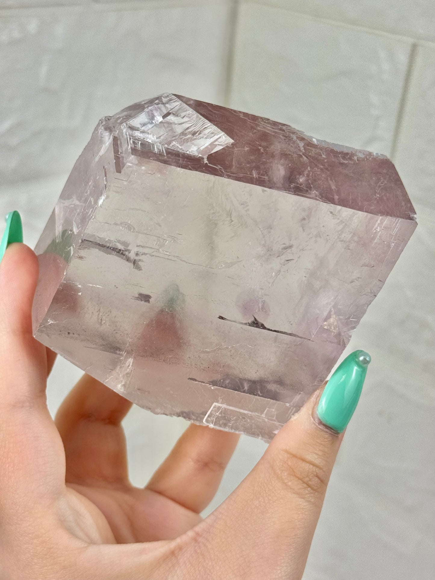 Beautiful purple clear balmat calcite from the Empire State zinc mine, New York