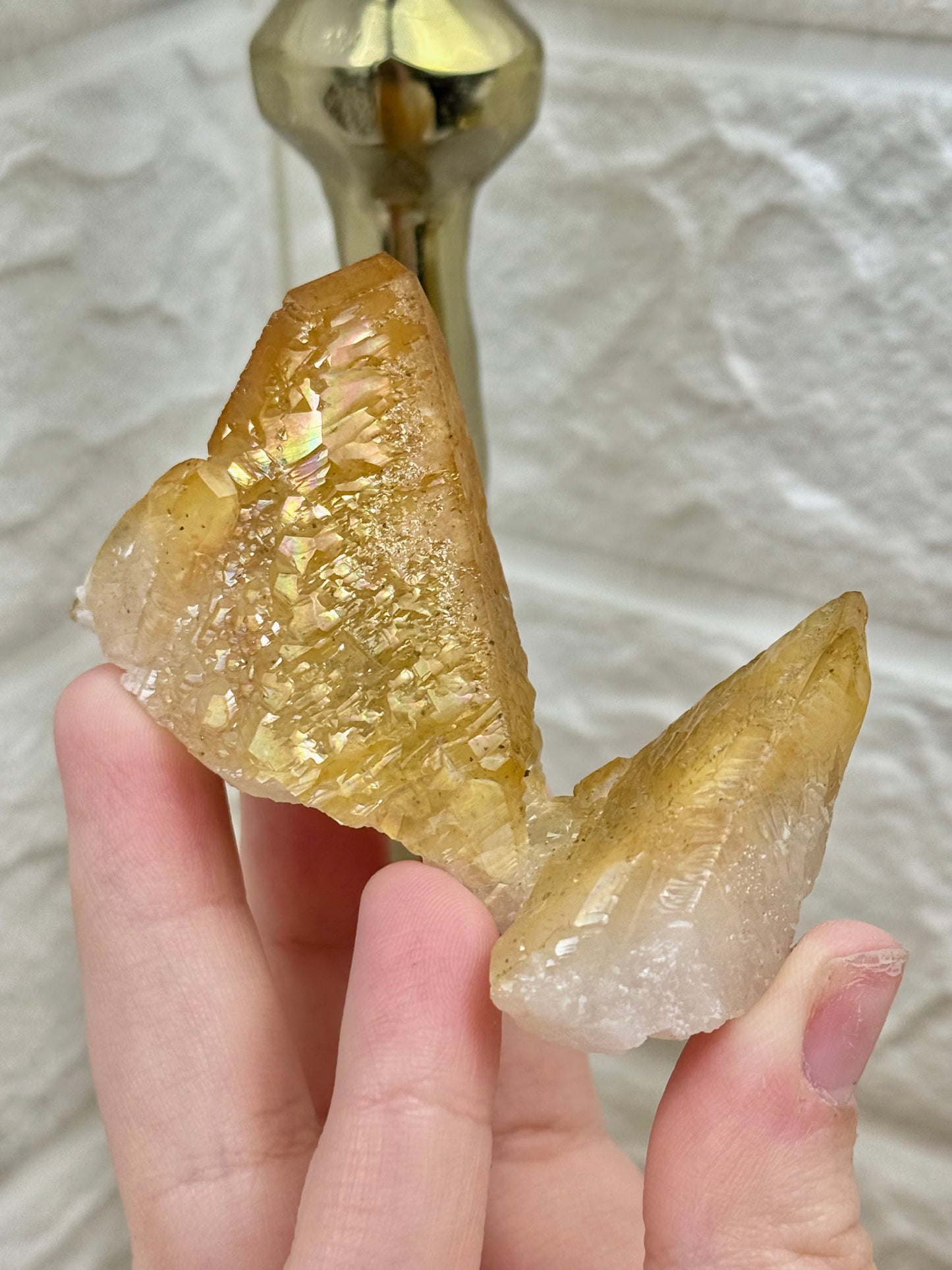 You pick! Naturally iridescent golden calcite from Hunan China