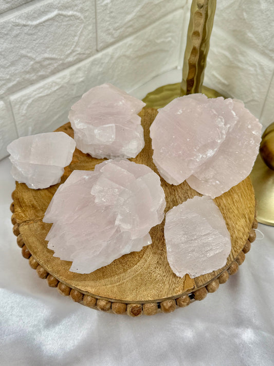 You pick! Incredible UV reactive pink shell calcite from China