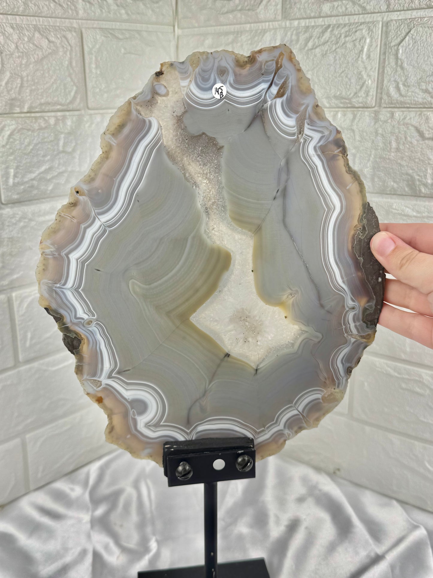 Statement Brazilian agate slab in stand B