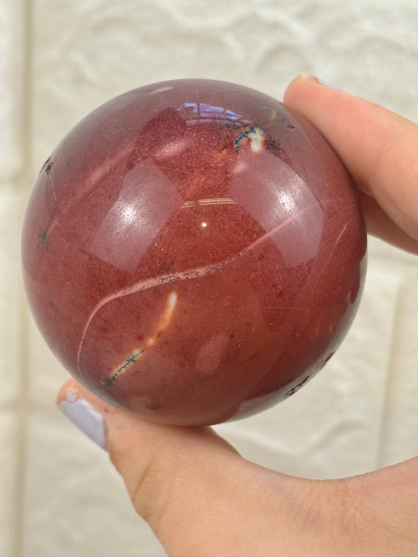 1 red mookaite jasper sphere from Australia (fill in some)