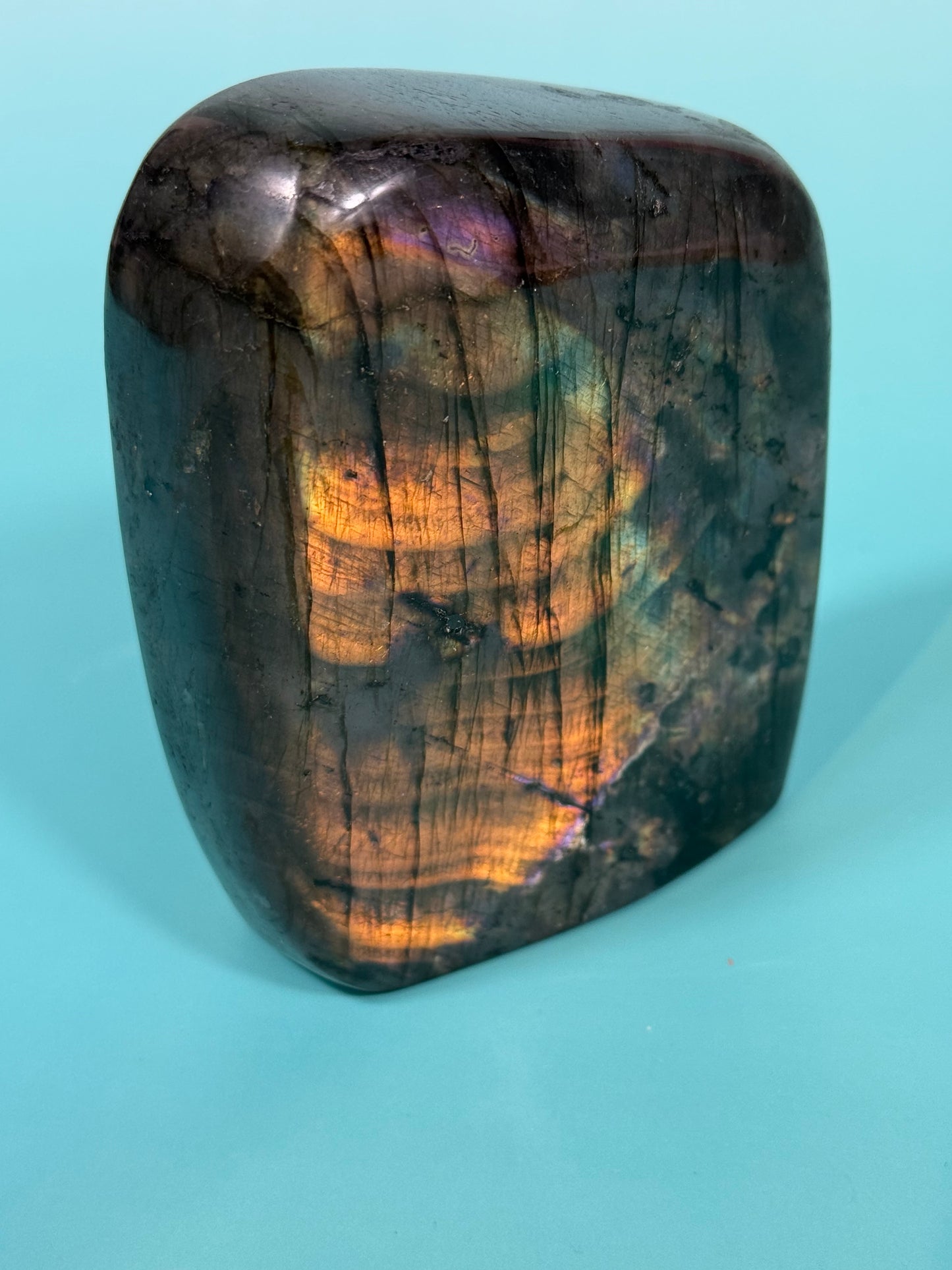 Gorgeous orange flash labradorite Freeform G