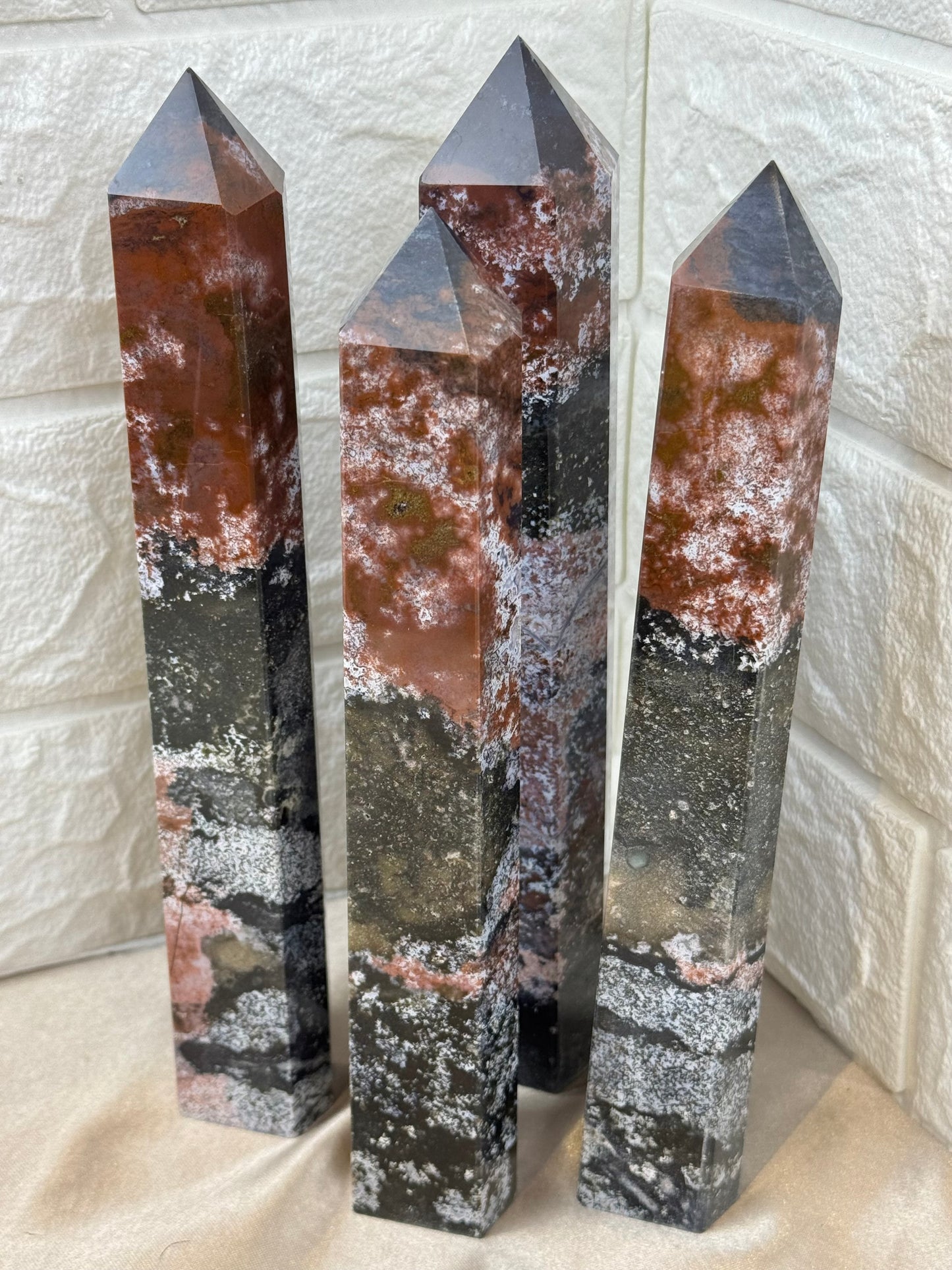 You pick! “Berry” sea jasper towers from Madagascar