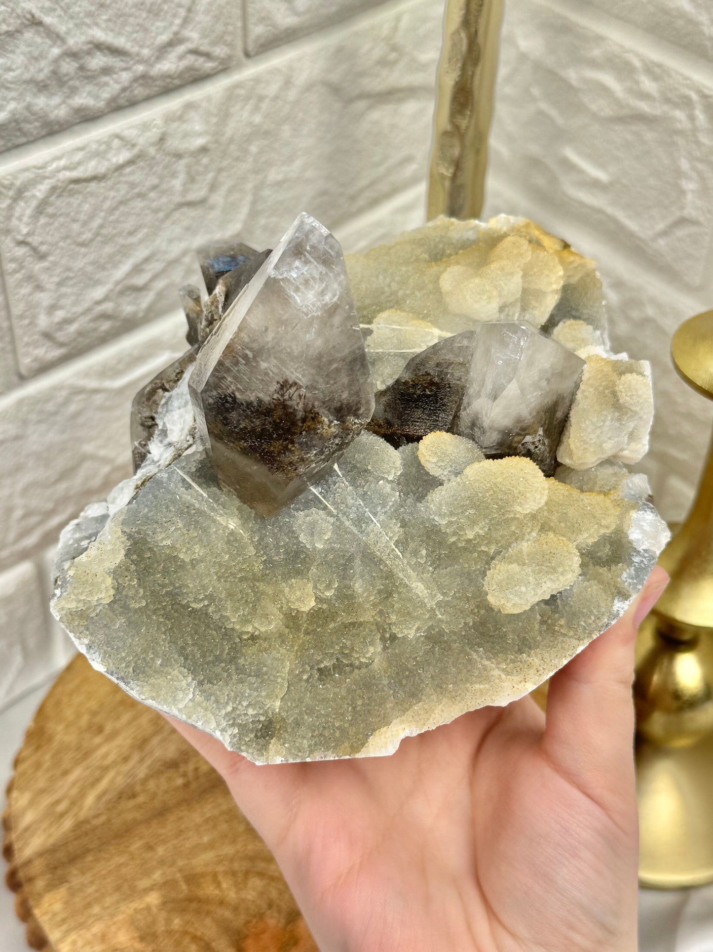 Amazing statement dendritic “spar” dogtooth calcite w/ quartz from Fujian Province, China