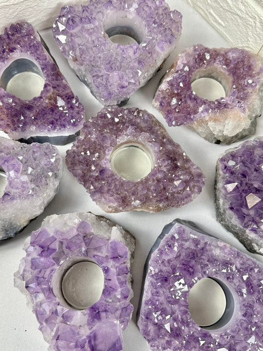 1 intuitive amethyst candle holder from Brazil