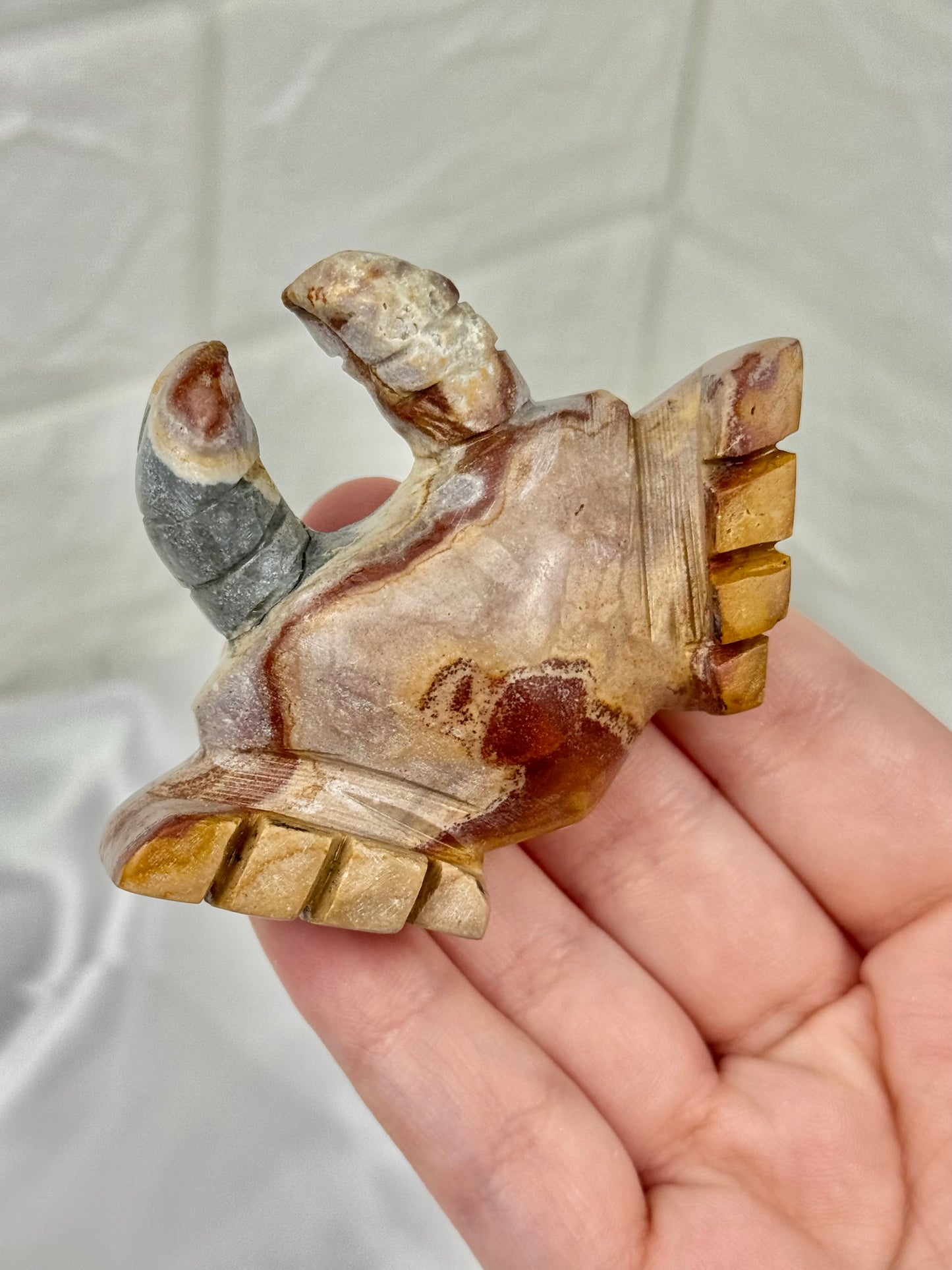 1 adorable rainbow jasper crab