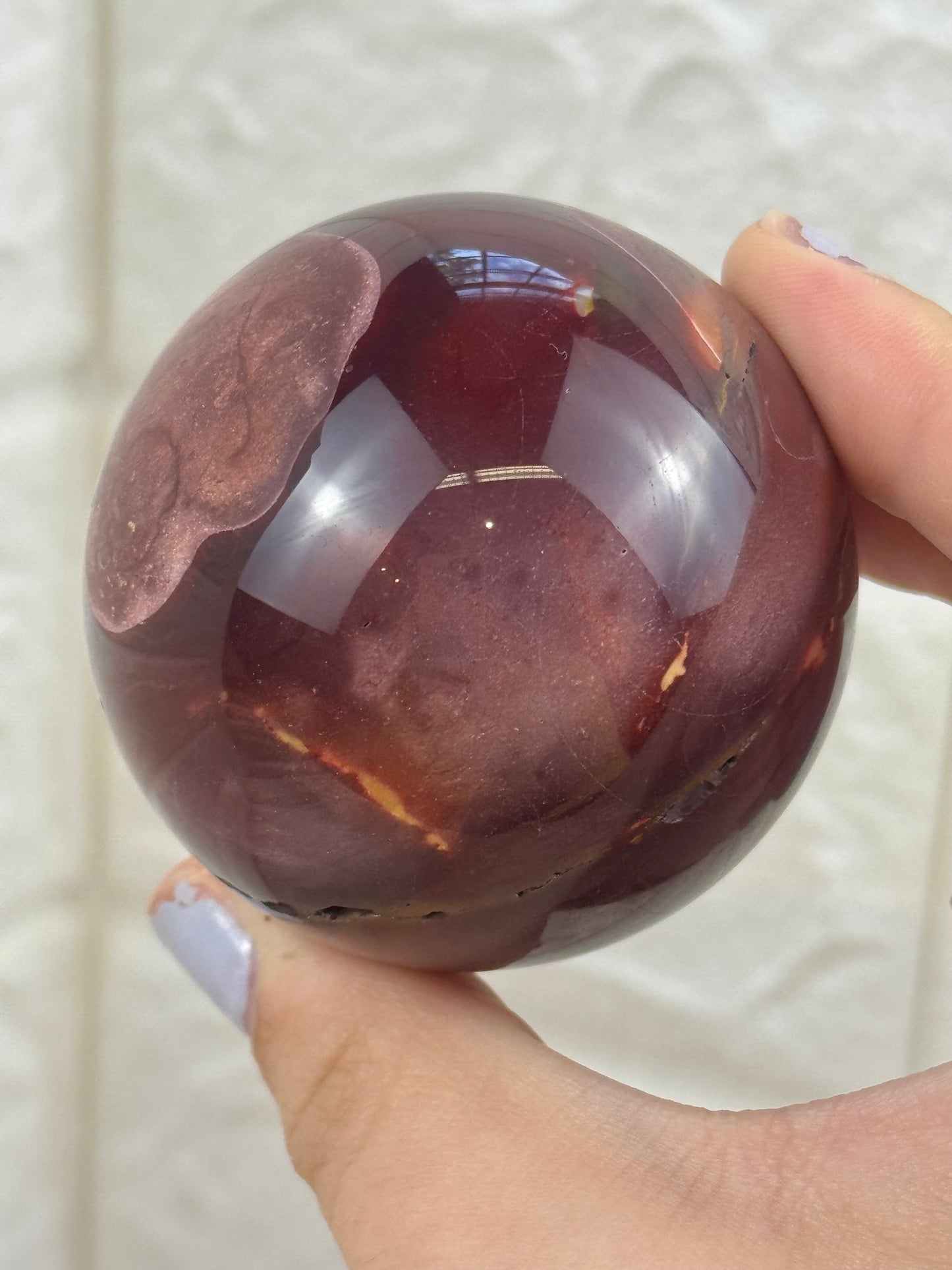 1 red mookaite jasper sphere from Australia (fill in some)