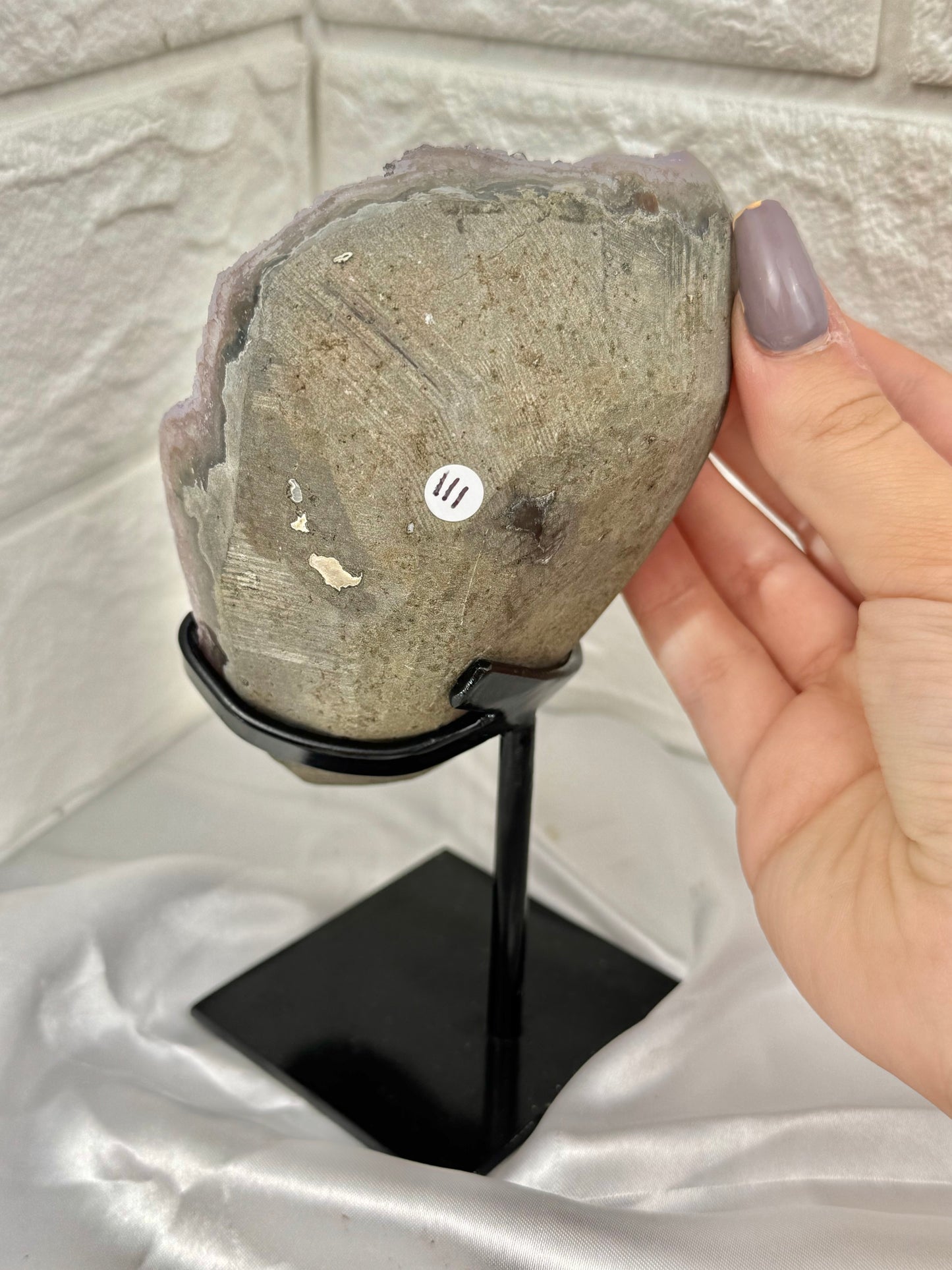 Beautiful purple amethyst on stand from Brazil