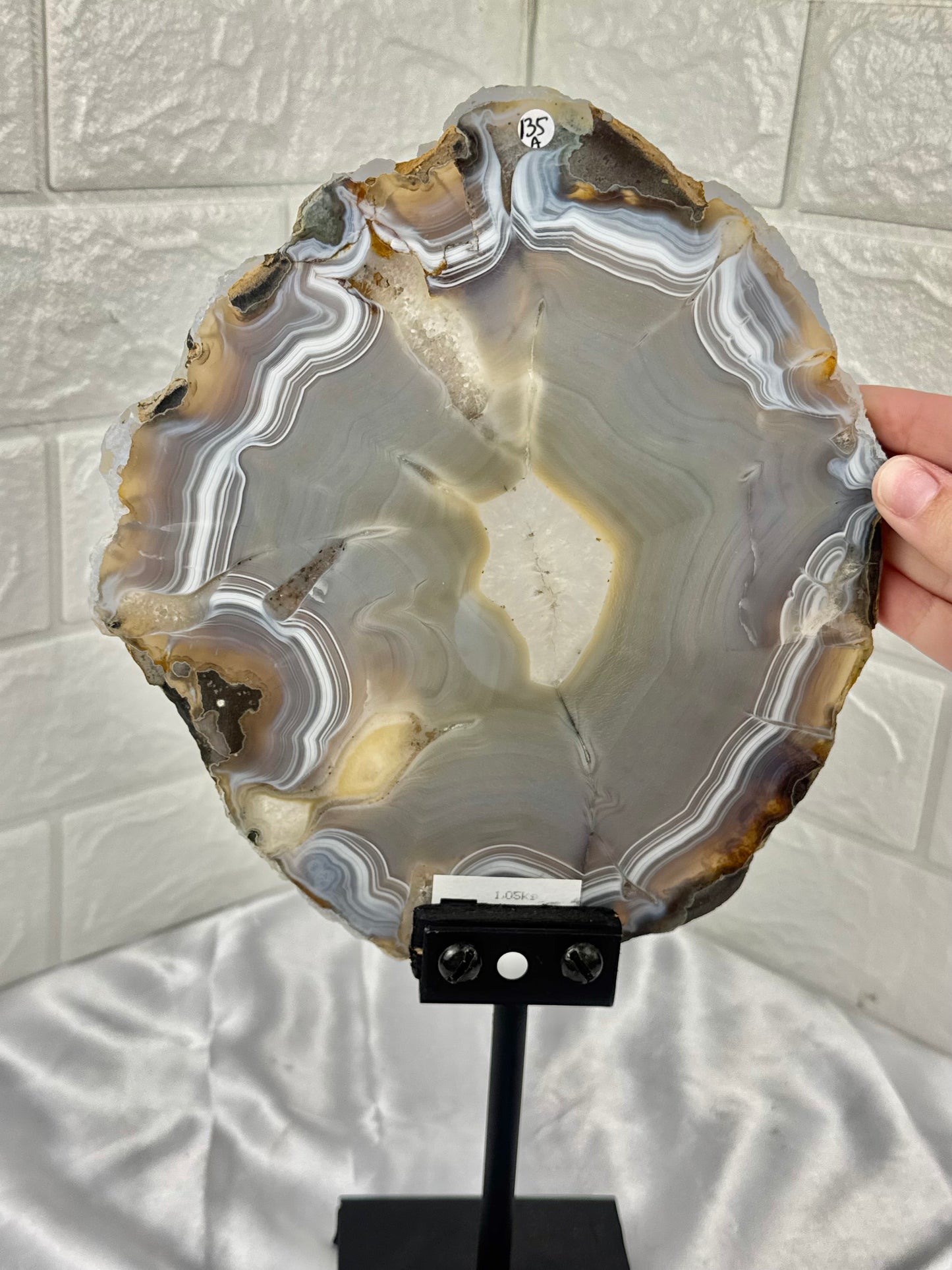 Statement Brazilian agate slab in stand A