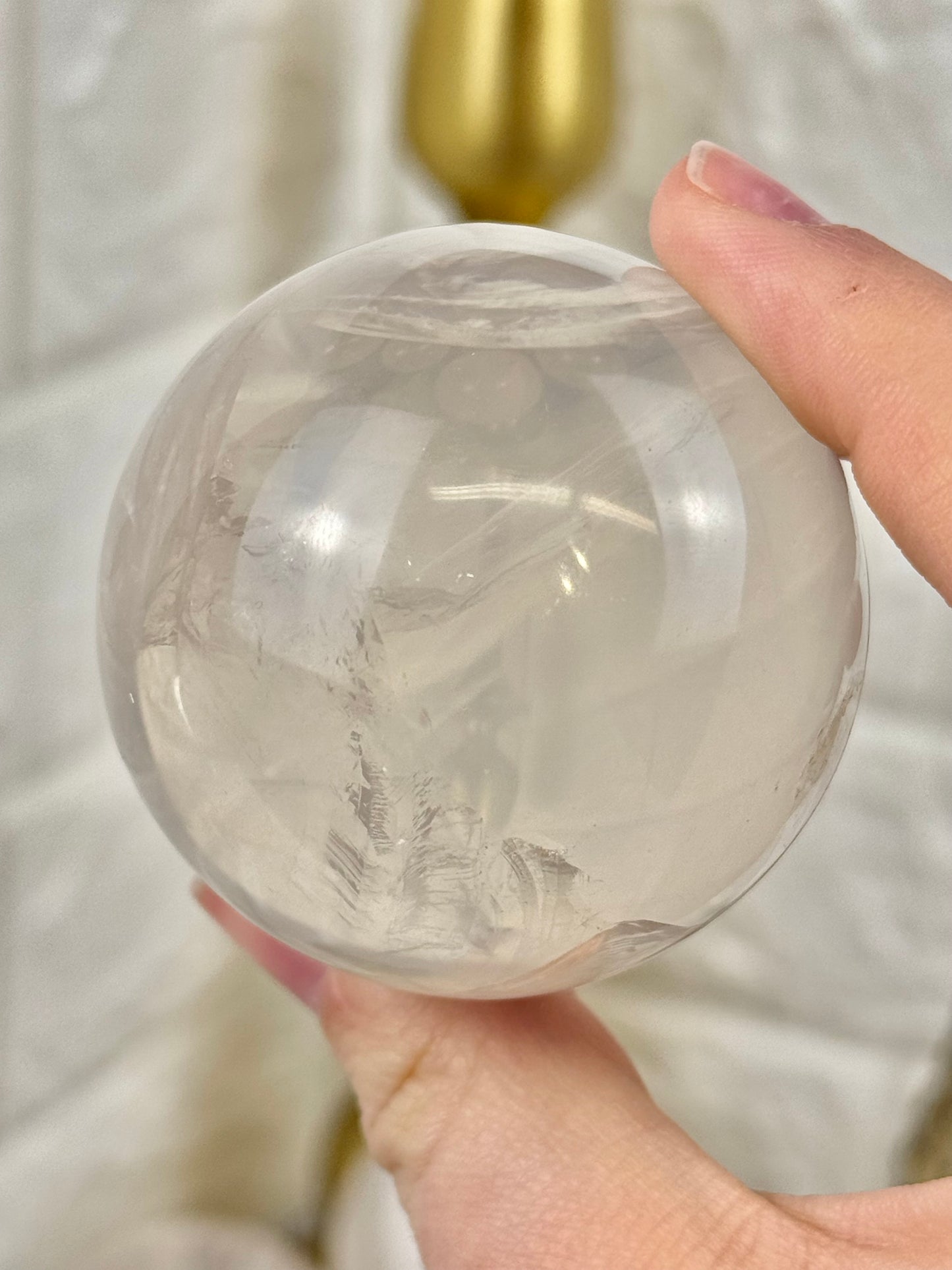 You pick! Gemmy girasol quartz spheres