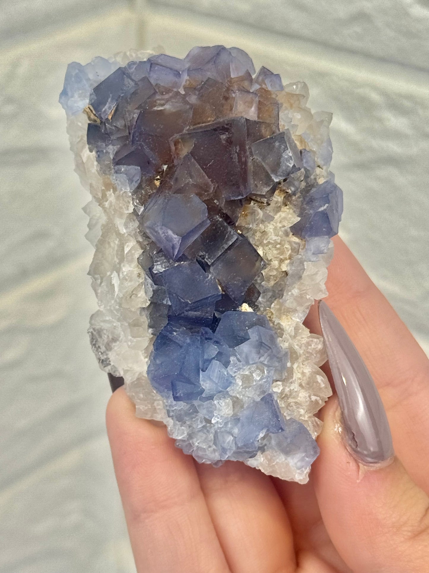 You pick! Blue fluorite x quartz from New Mexico