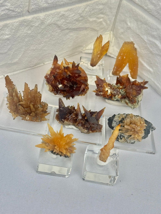 You pick! Incredible amber calcite specimens from Vietnam