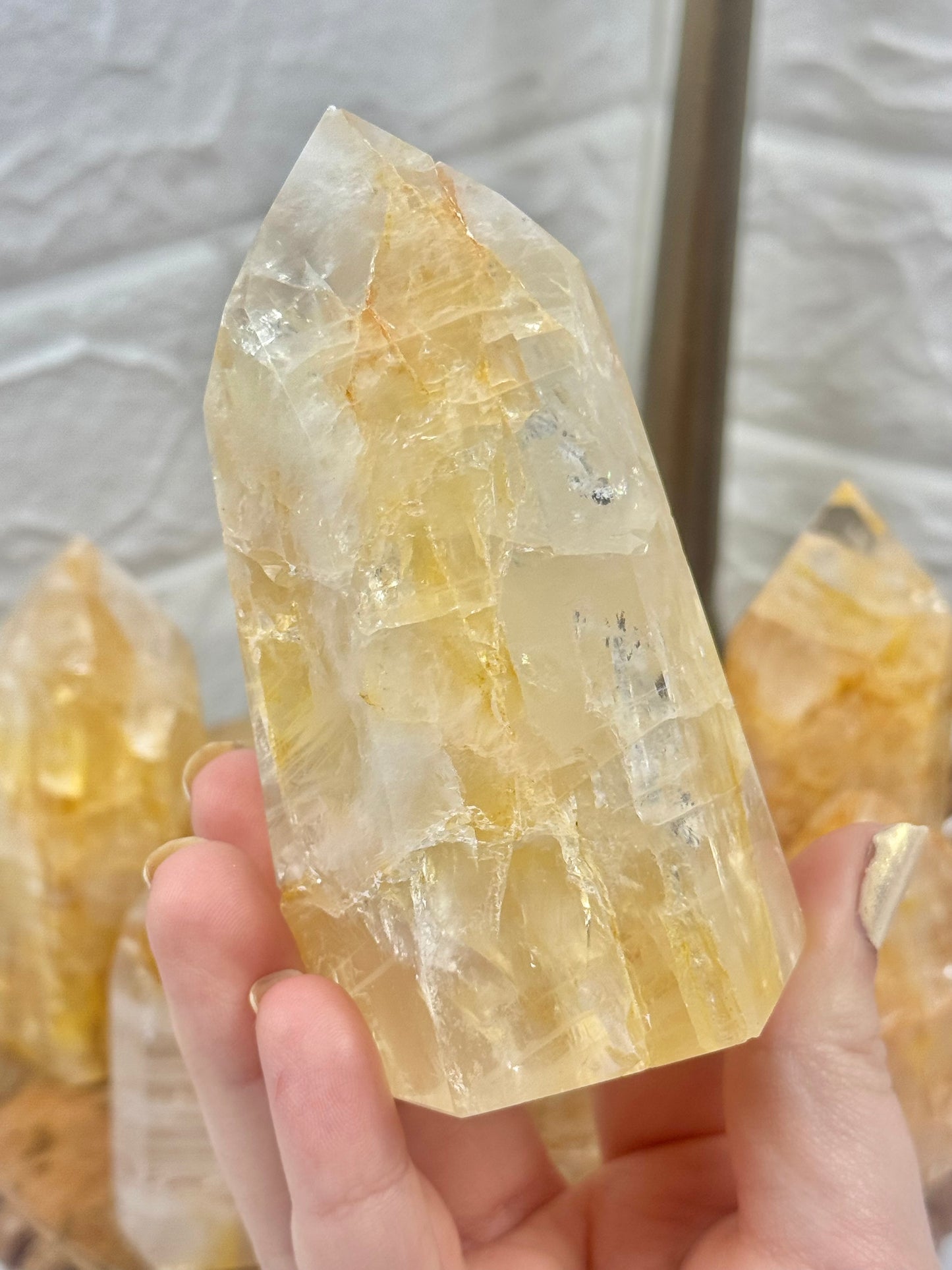 You pick! Golden healer towers (some with pyrite inclusions) from Brazil