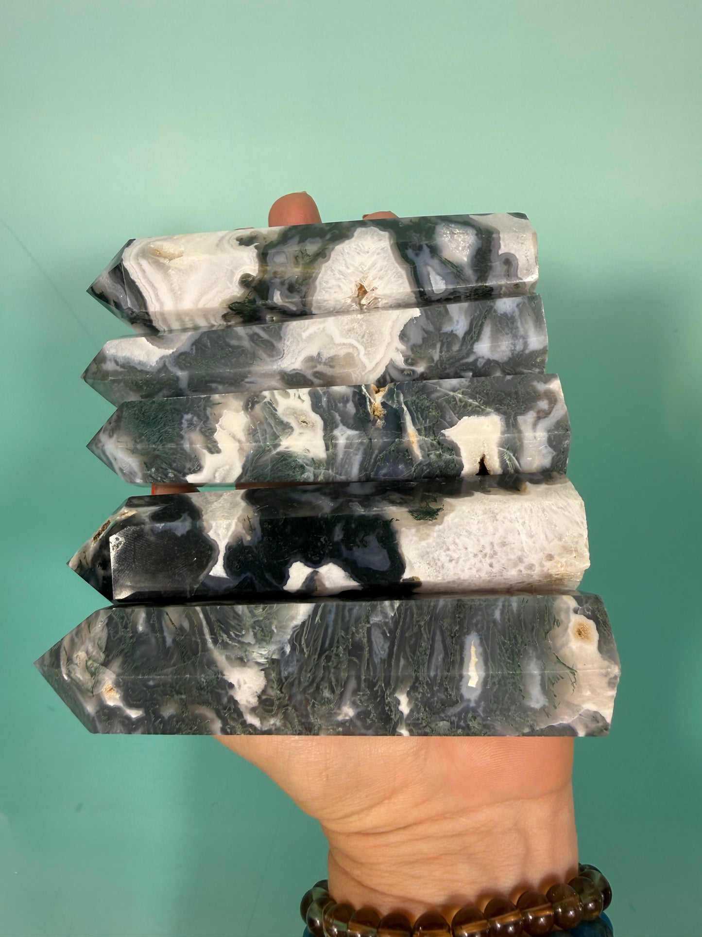 1 moss agate tower
