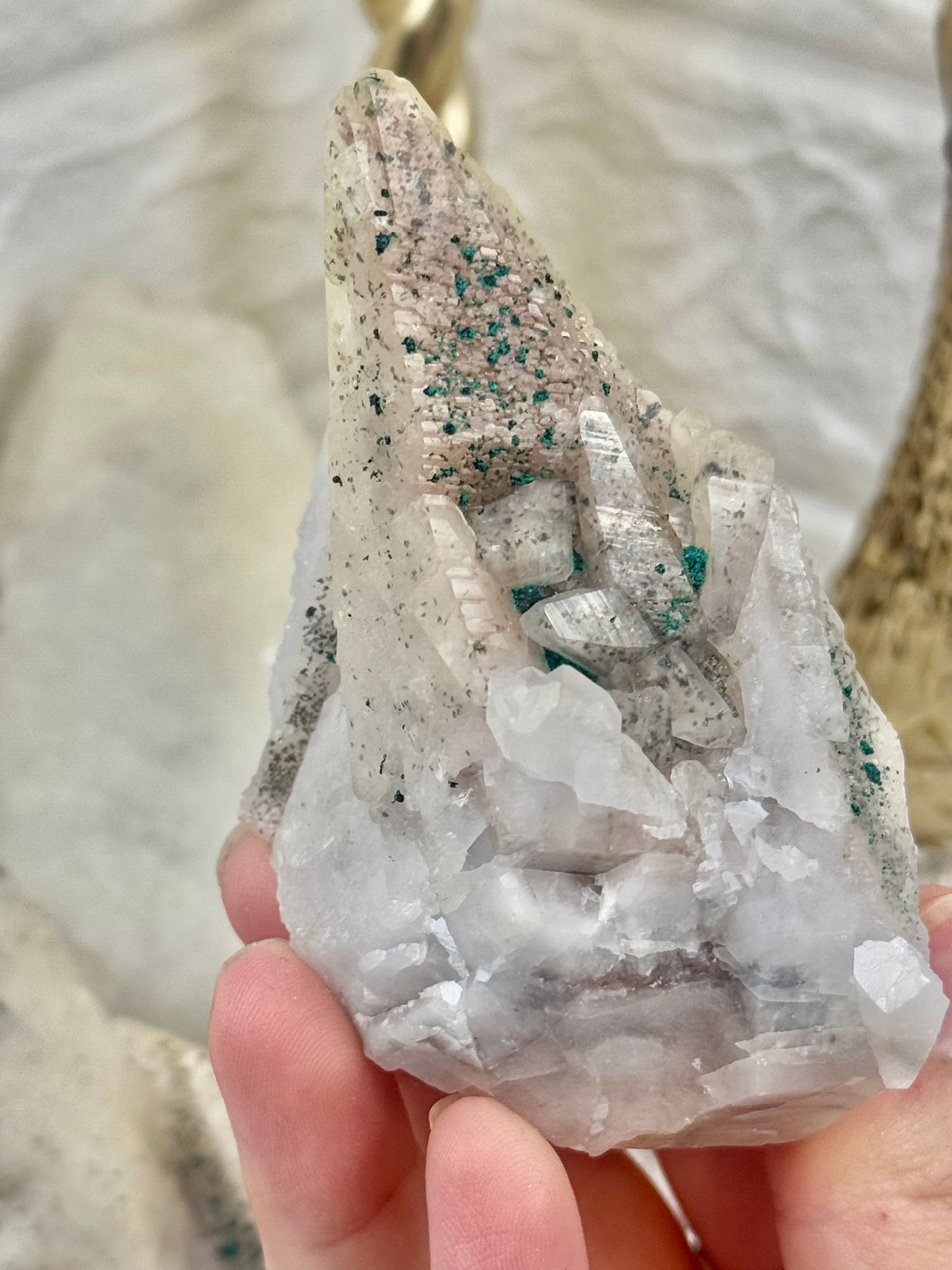 You pick! Malachite x calcite from hunan Changning shuikoushan, China