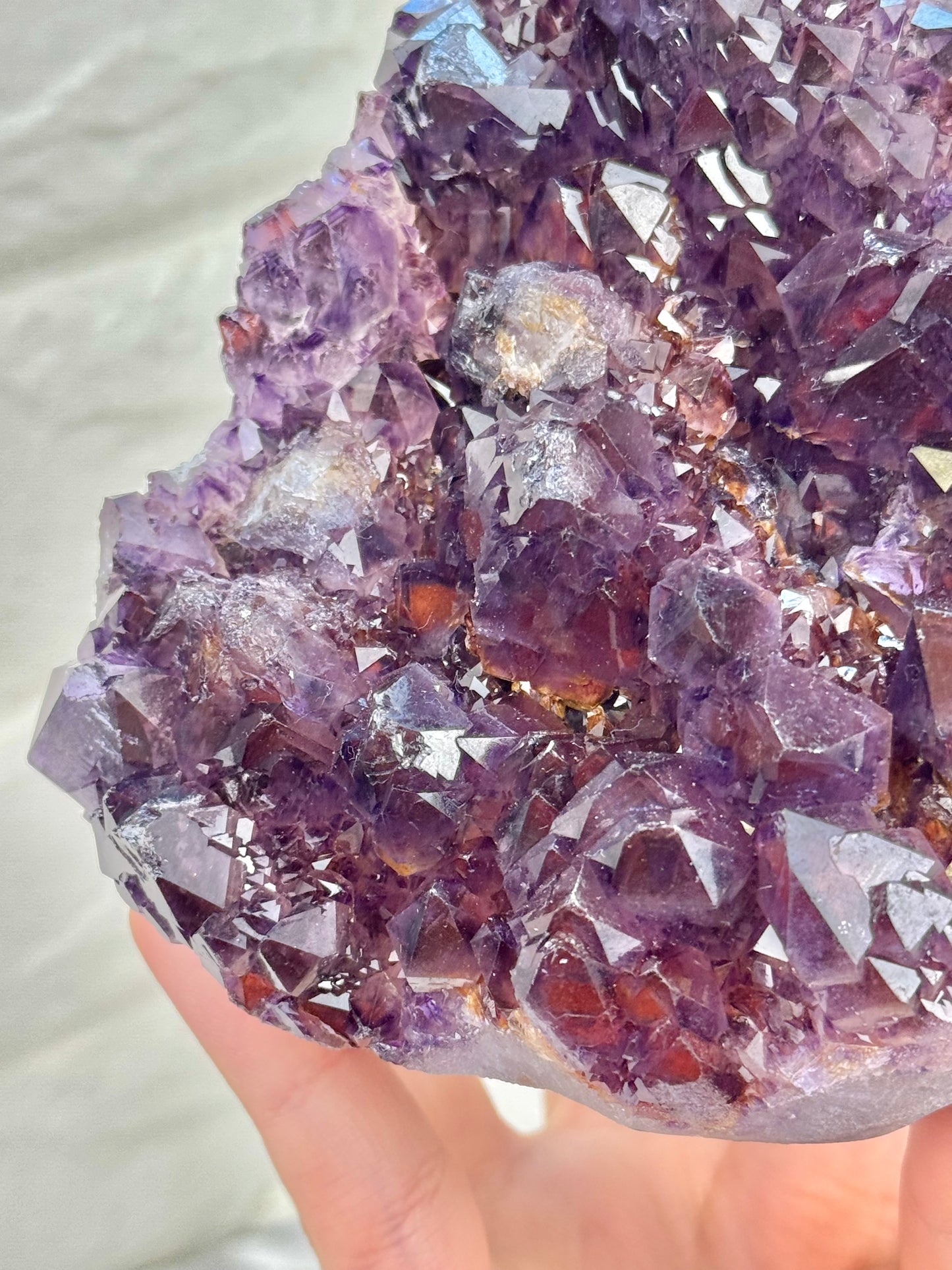 Insane high quality elestial amethyst with hematite from India