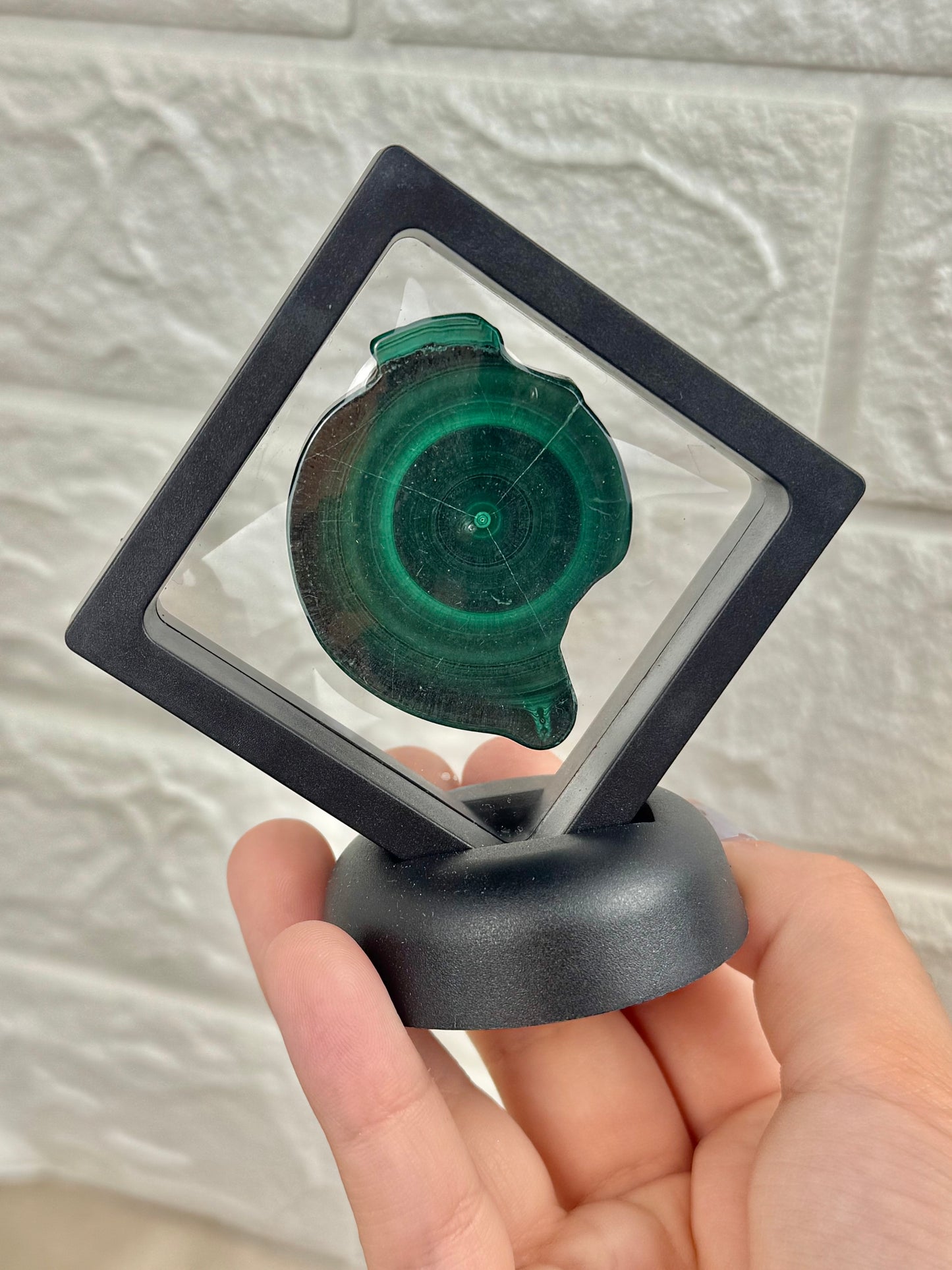 You pick! Malachite slabs in black case