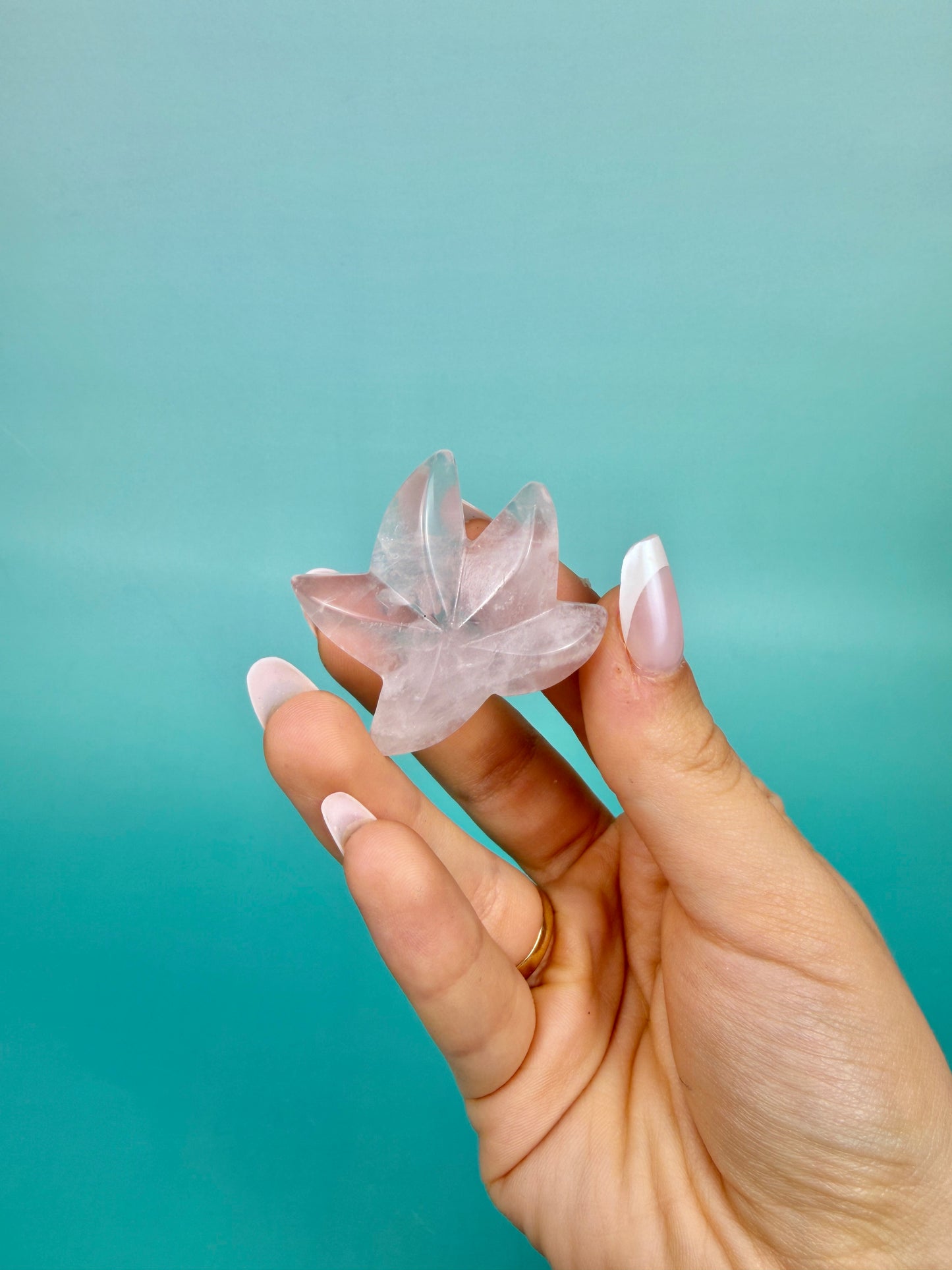 1 SM cute rose quartz starfish