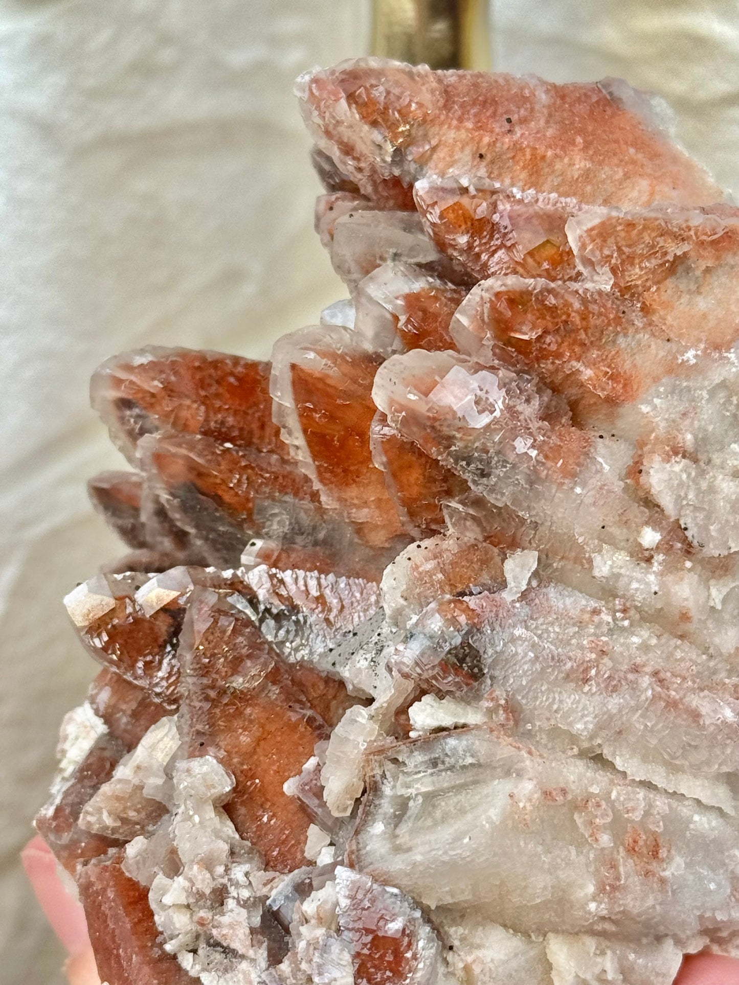 Stunning dogtooth hematite calcite with pyrite from China