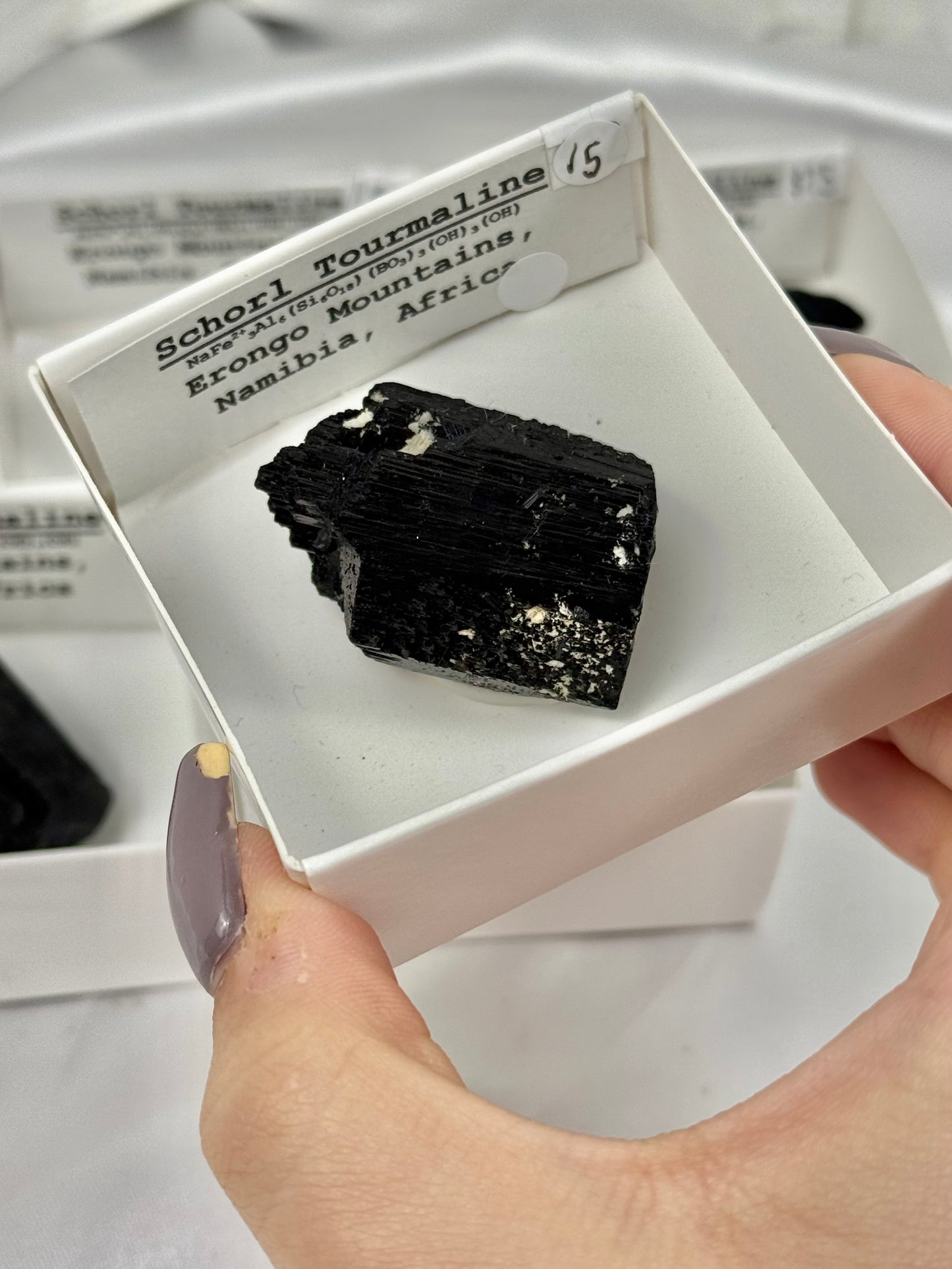 1 raw black schorl tourmaline from Namibia