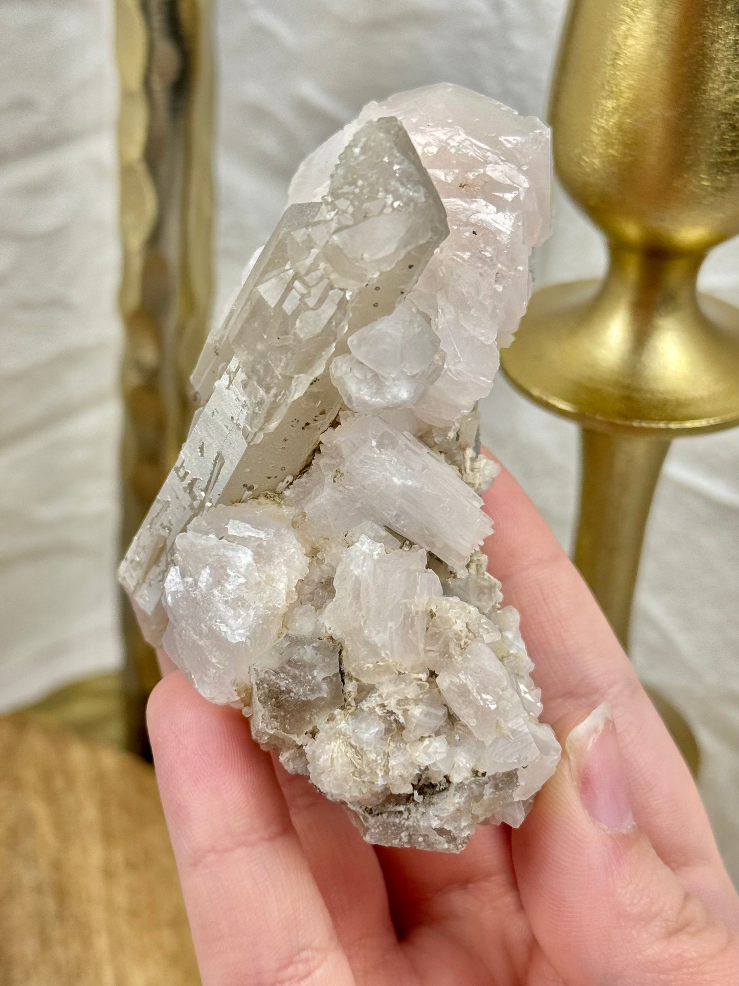 You pick! Cherry blossom calcite with quartz from China