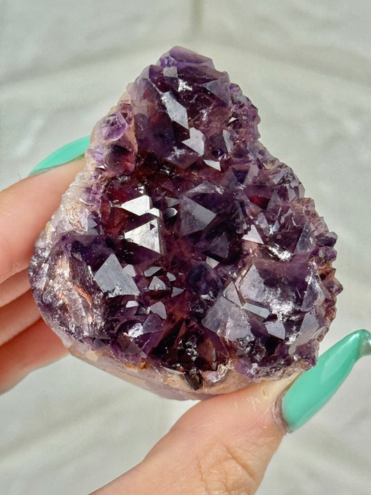 You pick! Gorgeous elestial amethyst with hematite from India