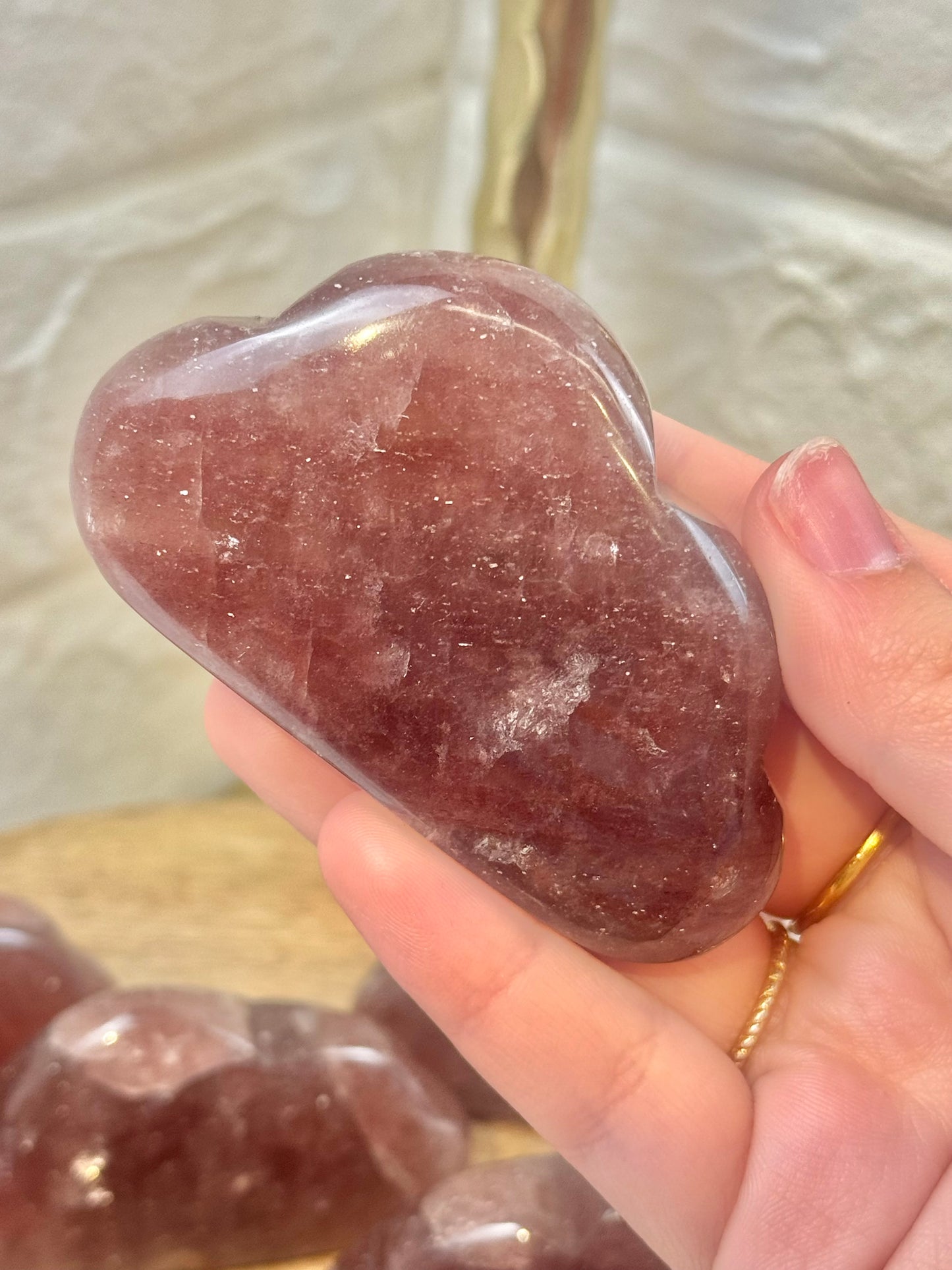 1 sparkly strawberry quartz cloud