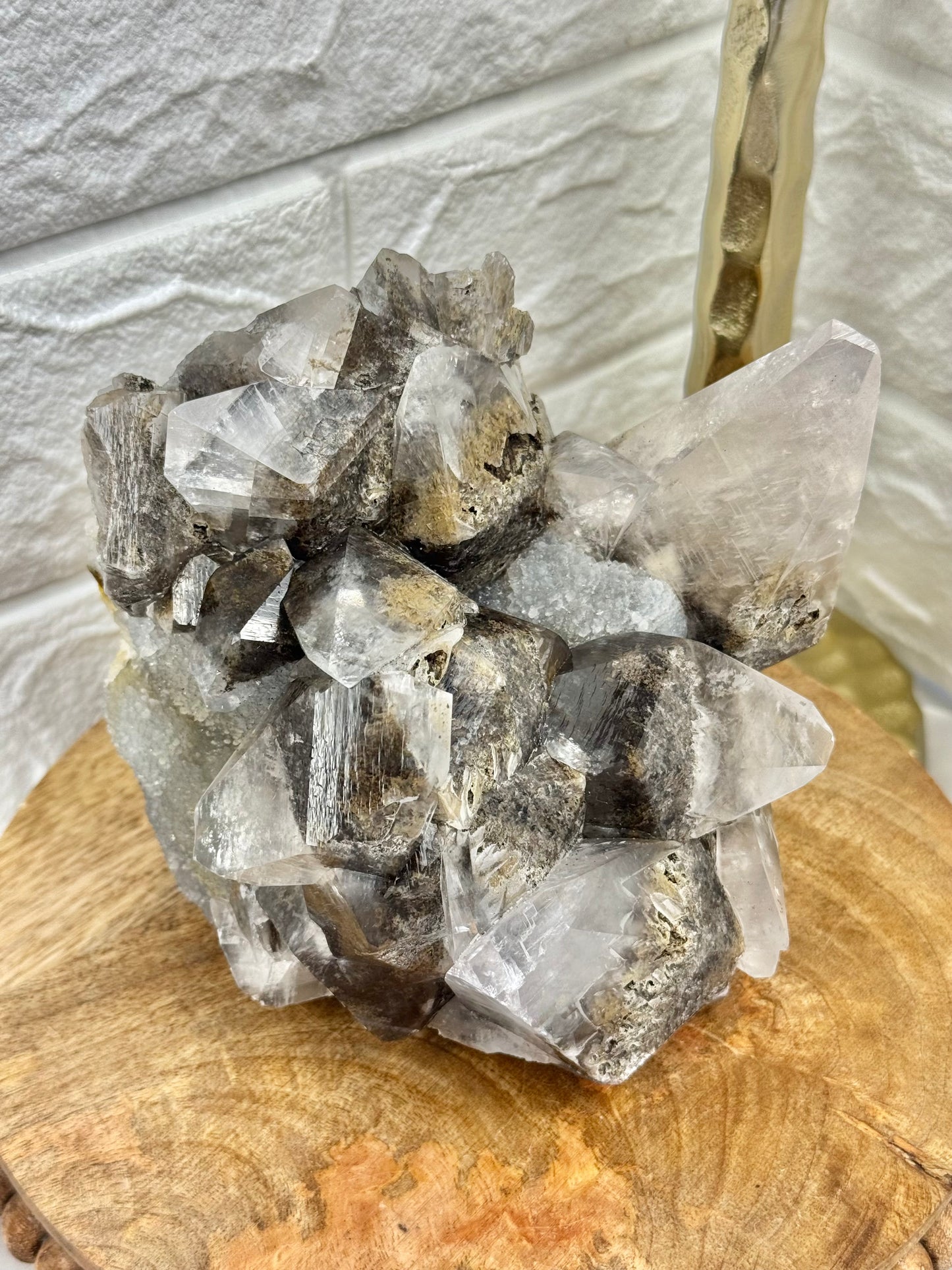 Amazing statement dendritic “spar” dogtooth calcite w/ quartz from Fujian Province, China