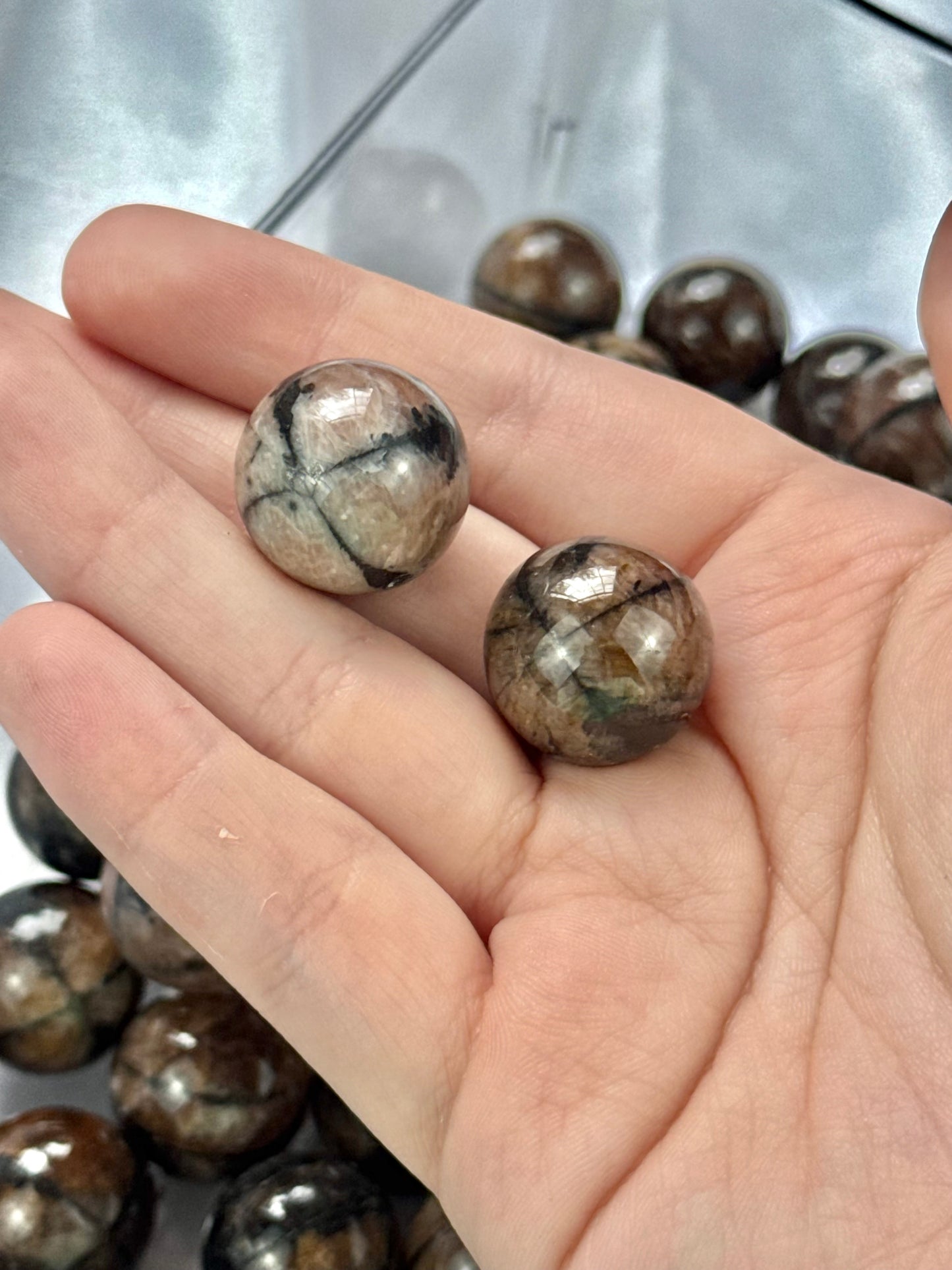 1 intuitive Chiastolite mini sphere