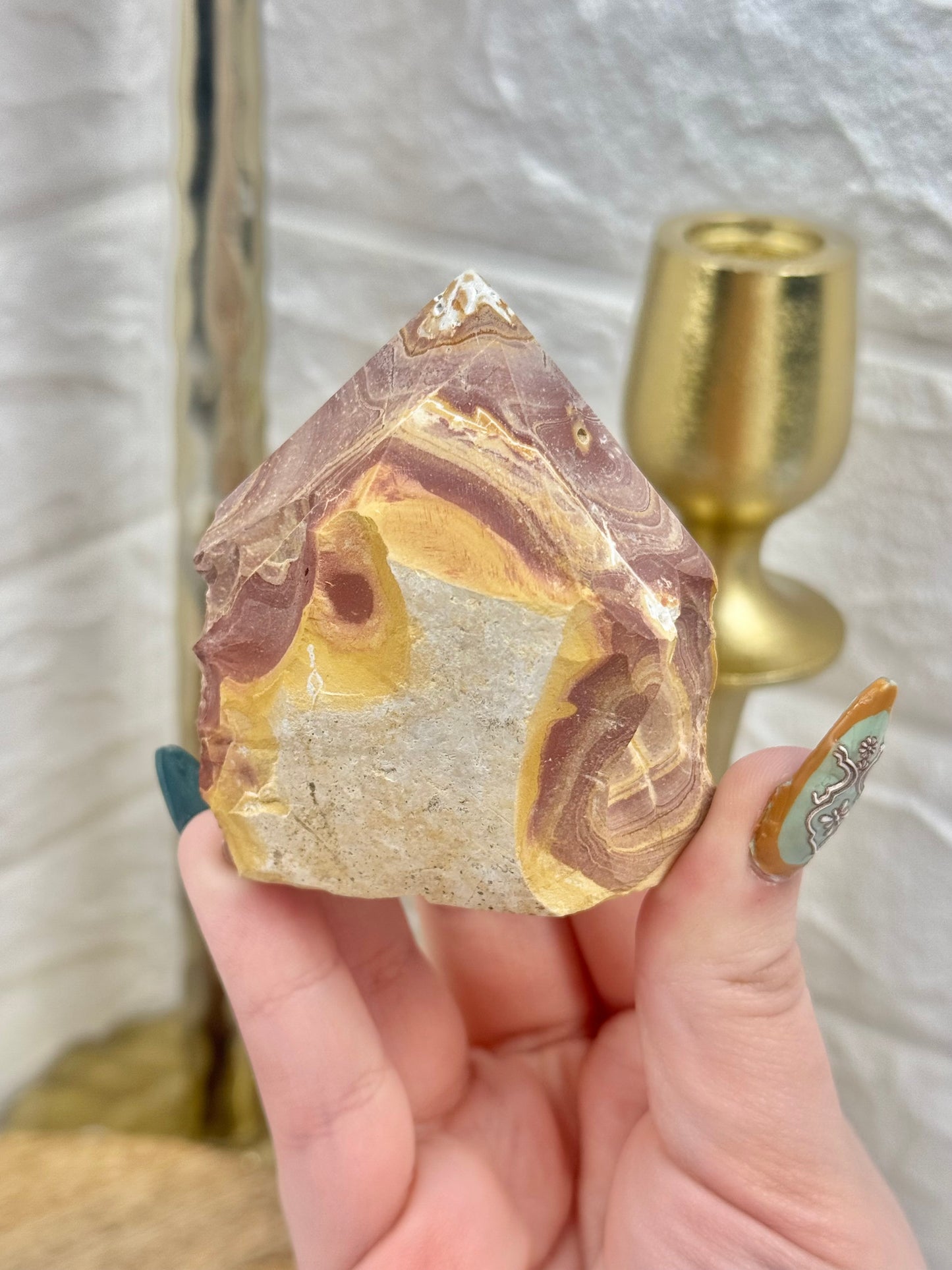 You pick! Polychrome jasper top polished point
