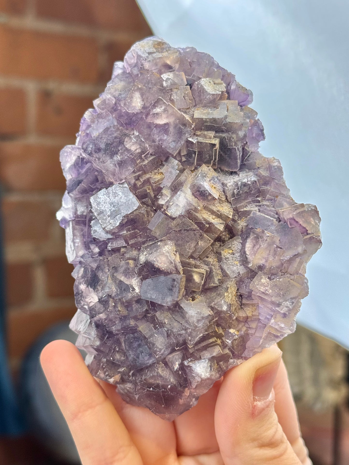 Gorgeous purple cubic fluorite specimen from China
