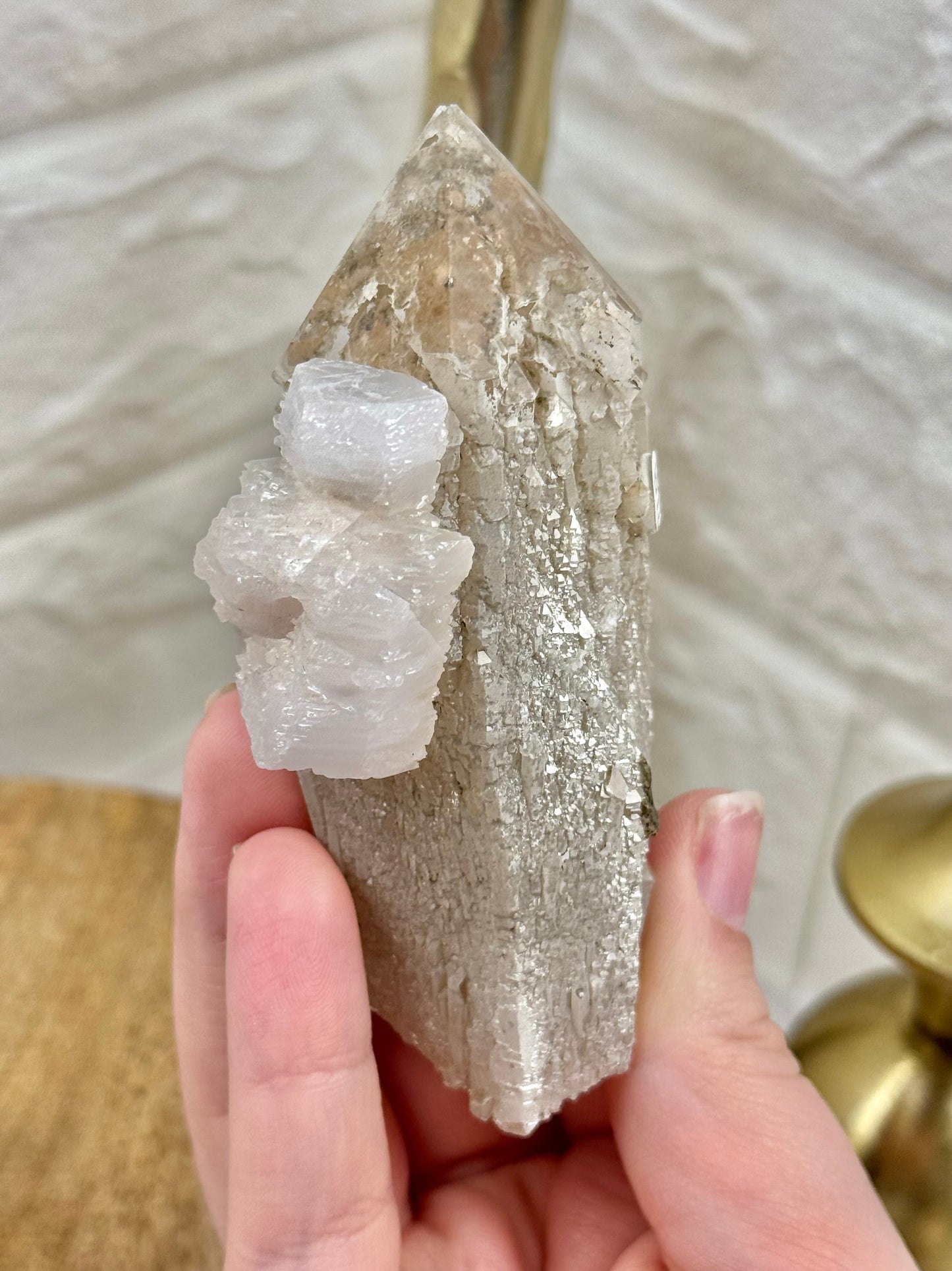 You pick! Cherry blossom calcite with quartz from China