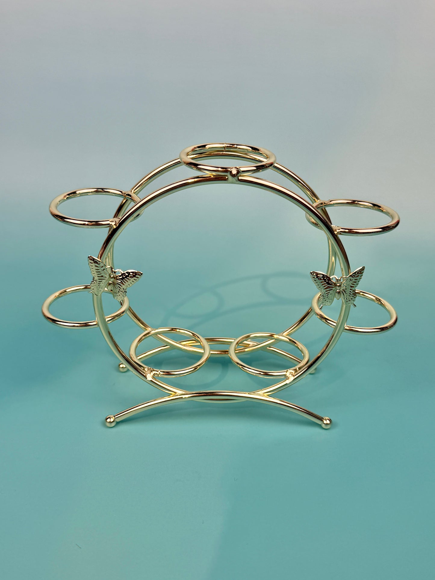 SM gold butterfly sphere stand - holds 7 spheres (crystals not included)