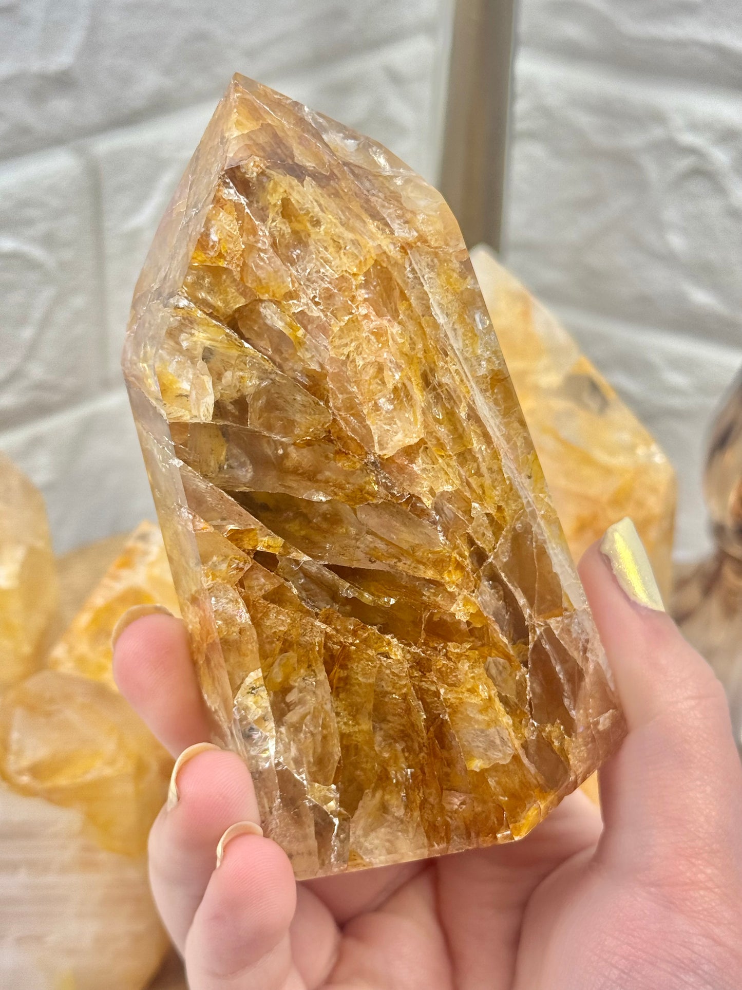 You pick! Golden healer towers (some with pyrite inclusions) from Brazil