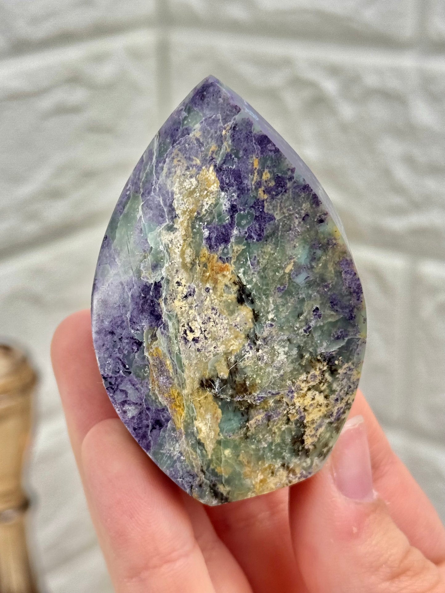 You pick! Bolivianite flames (serpentine in fluorite)