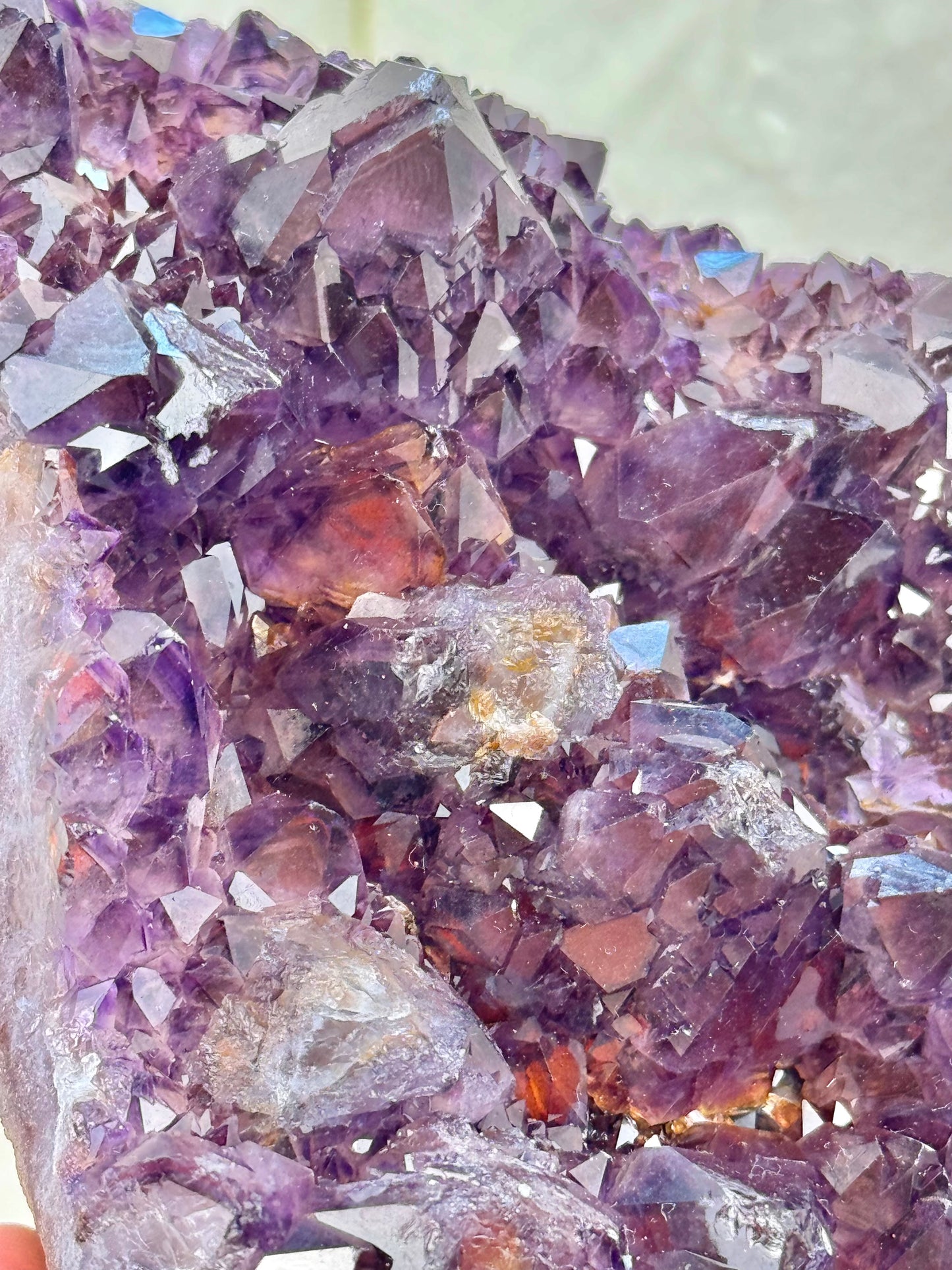 Insane high quality elestial amethyst with hematite from India