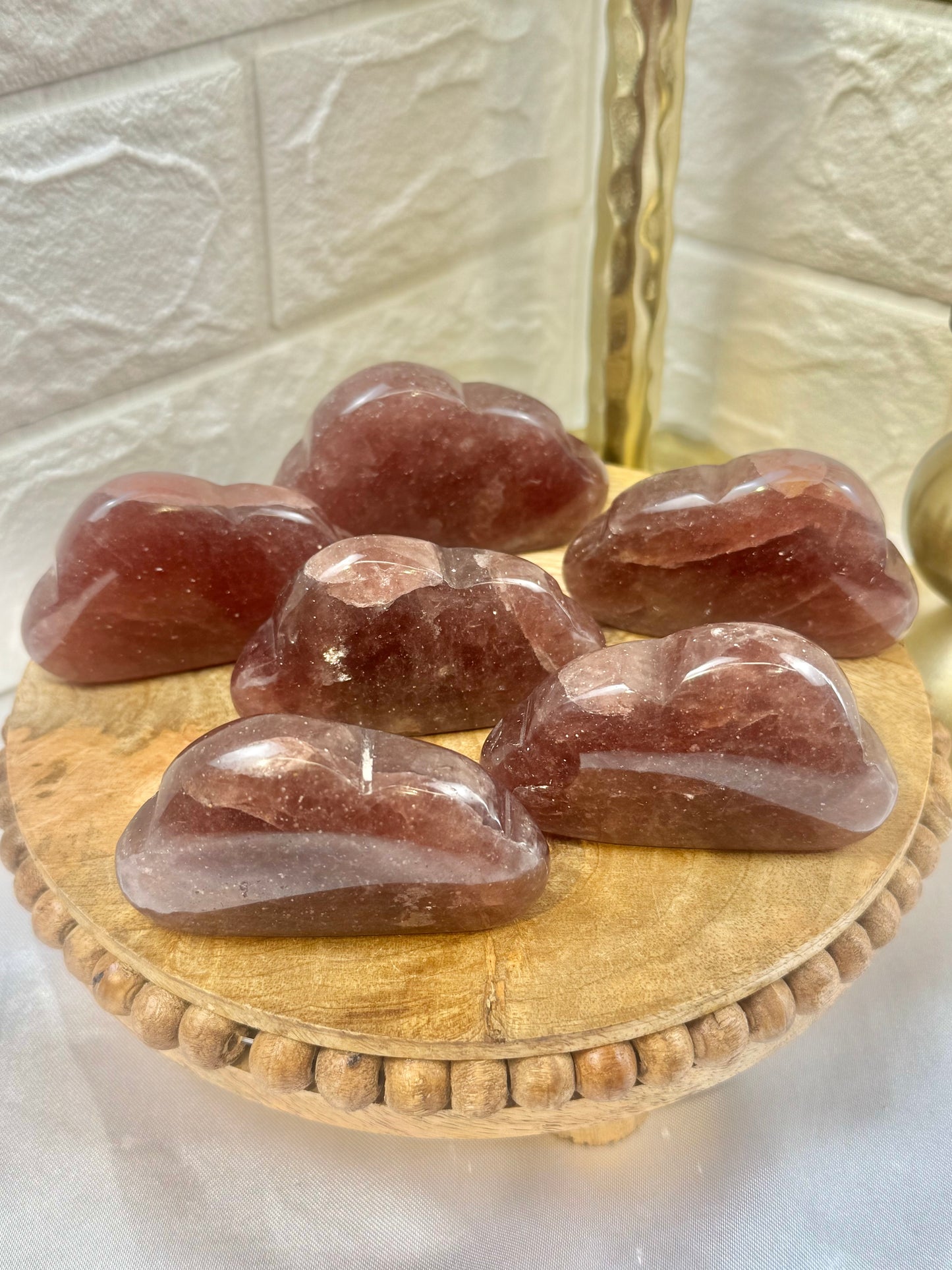 1 sparkly strawberry quartz cloud