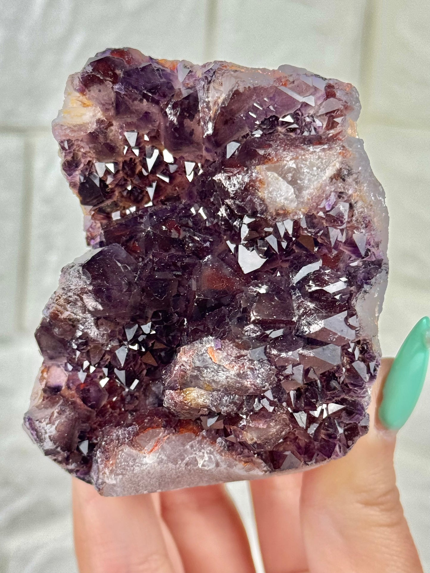 You pick! Stunning elestial amethyst with hematite from India