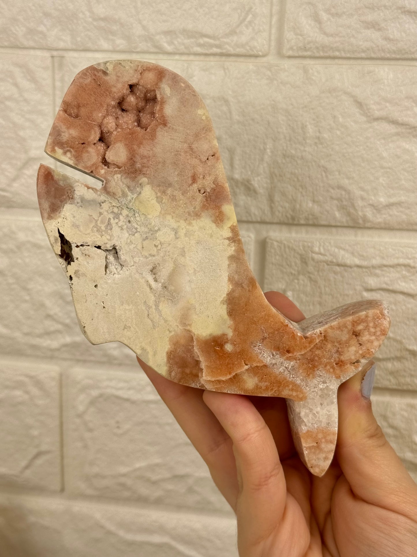 You pick! Pink amethyst whales on stands from Brazil