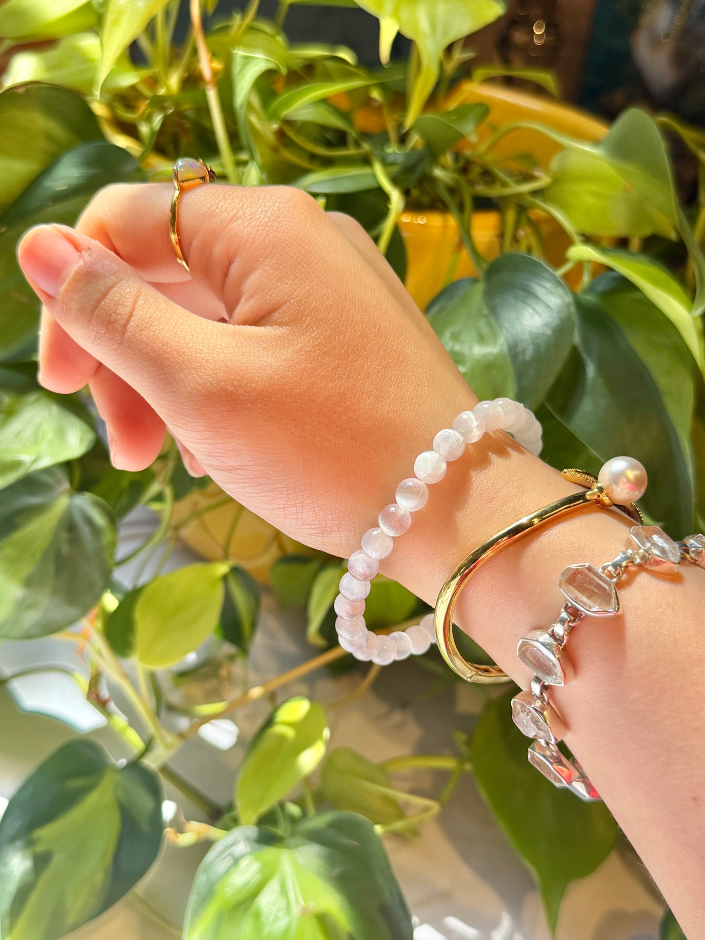 6MM Satin Spar bracelet
