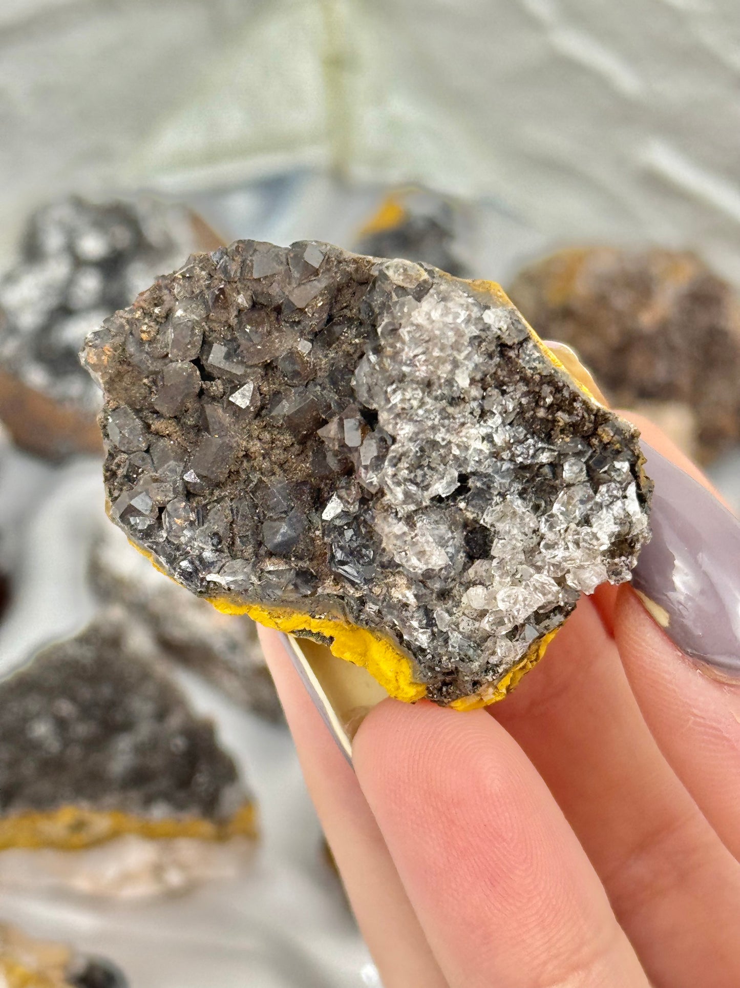 1 raw hematite and iron included quartz from Morocco