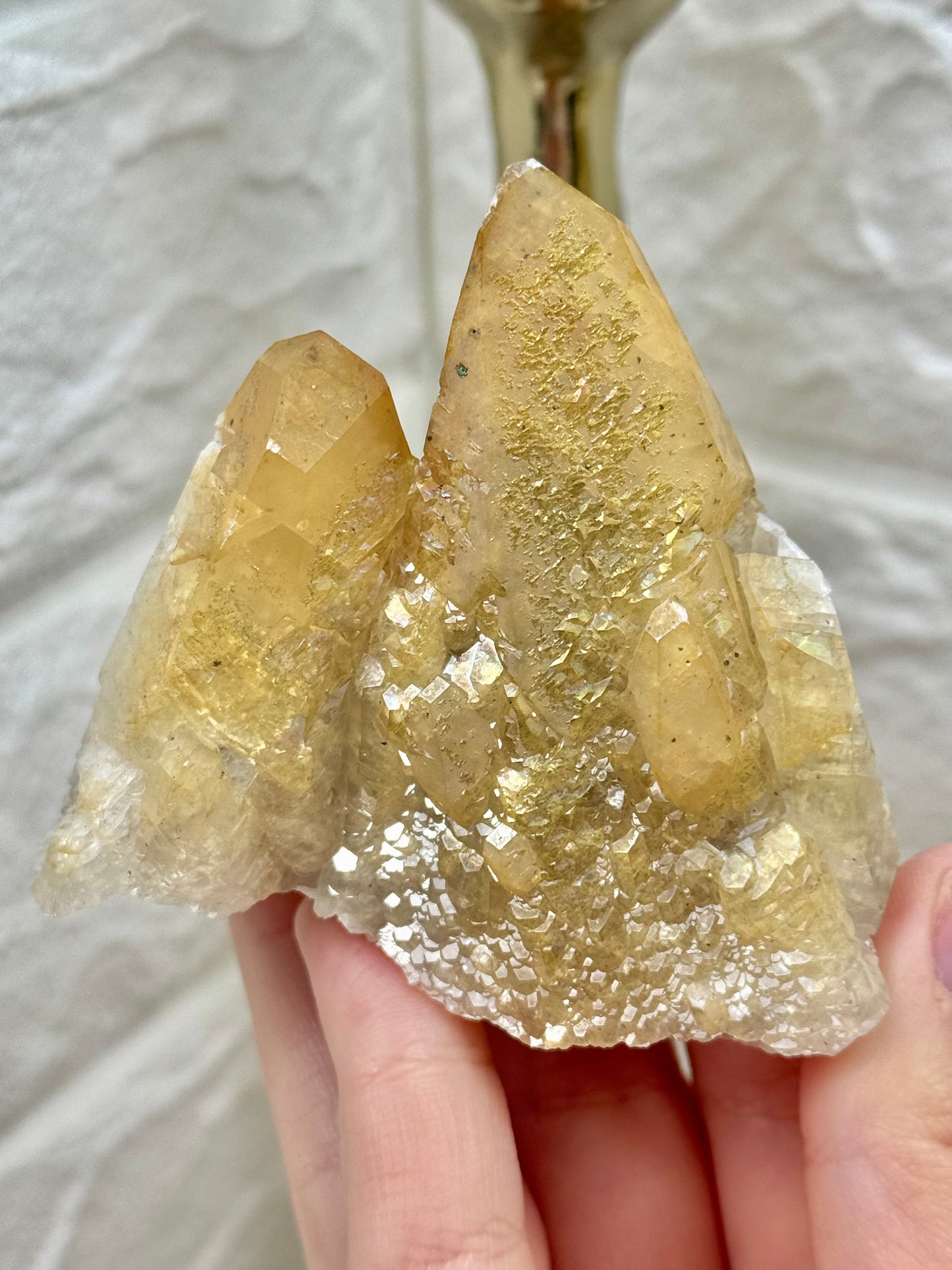 You pick! Naturally iridescent golden calcite from Hunan China