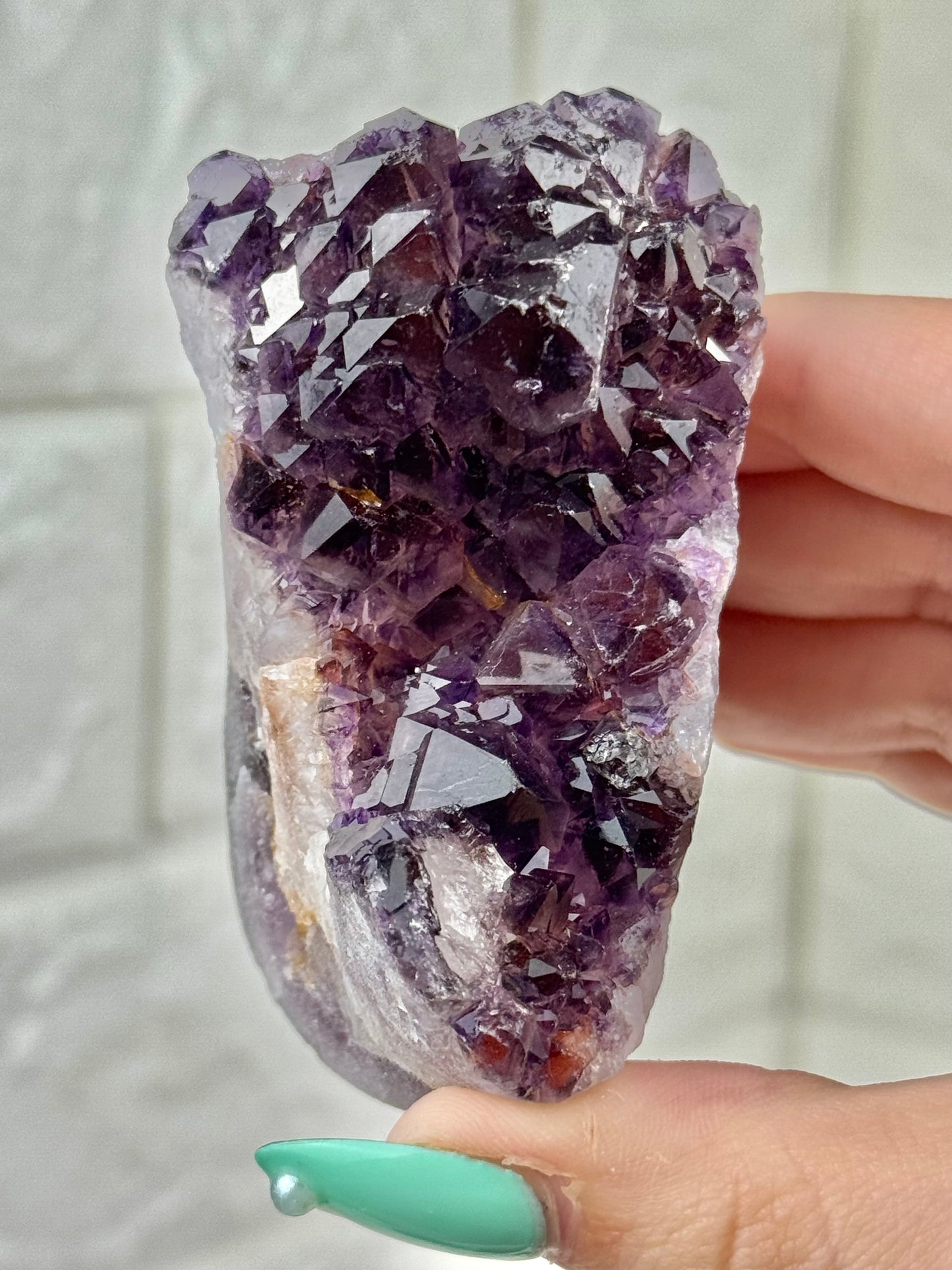 You pick! Stunning elestial amethyst with hematite from India