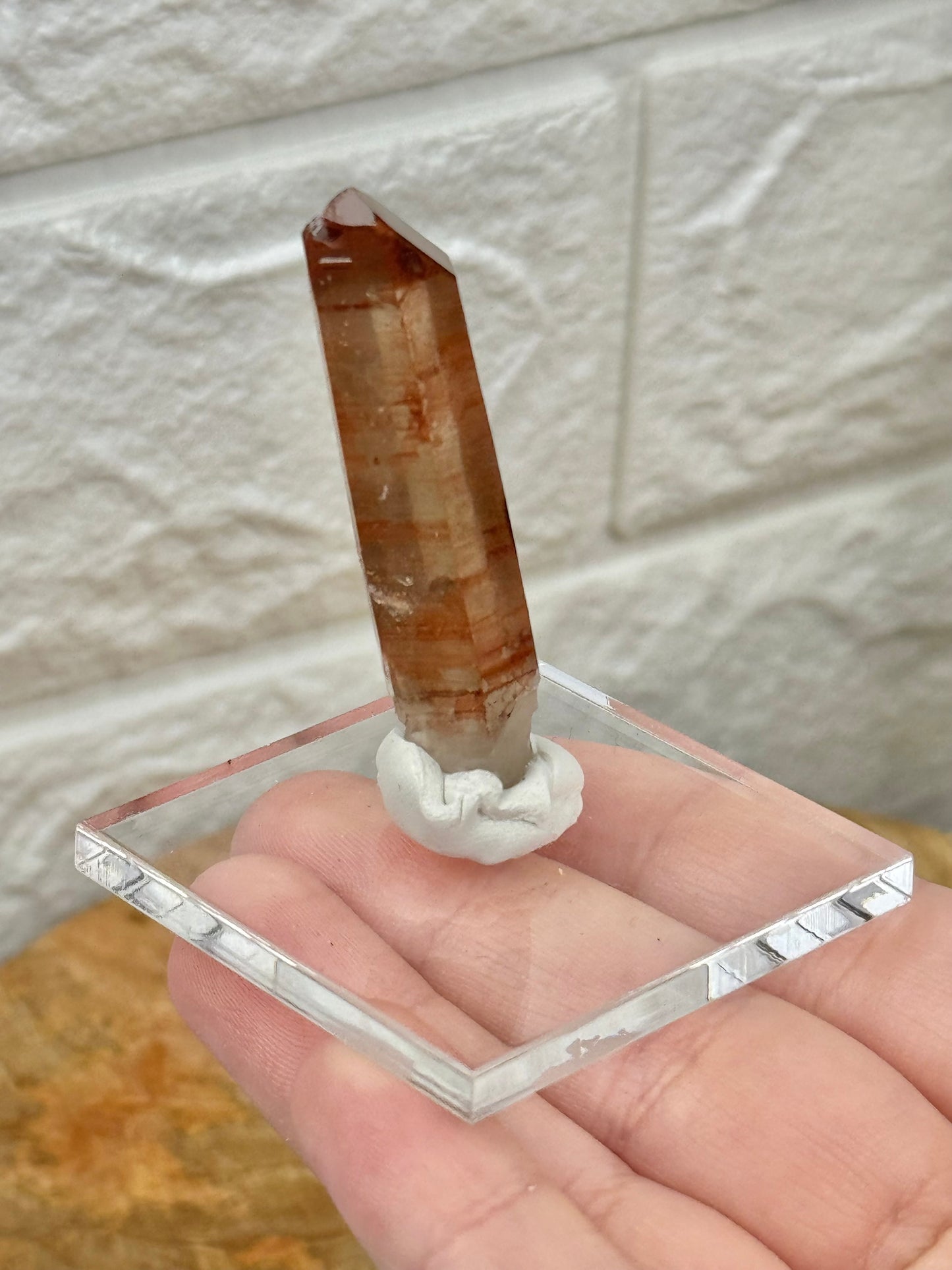 You pick! Hematite included smoky quartz points on stands from Orange river Namibia