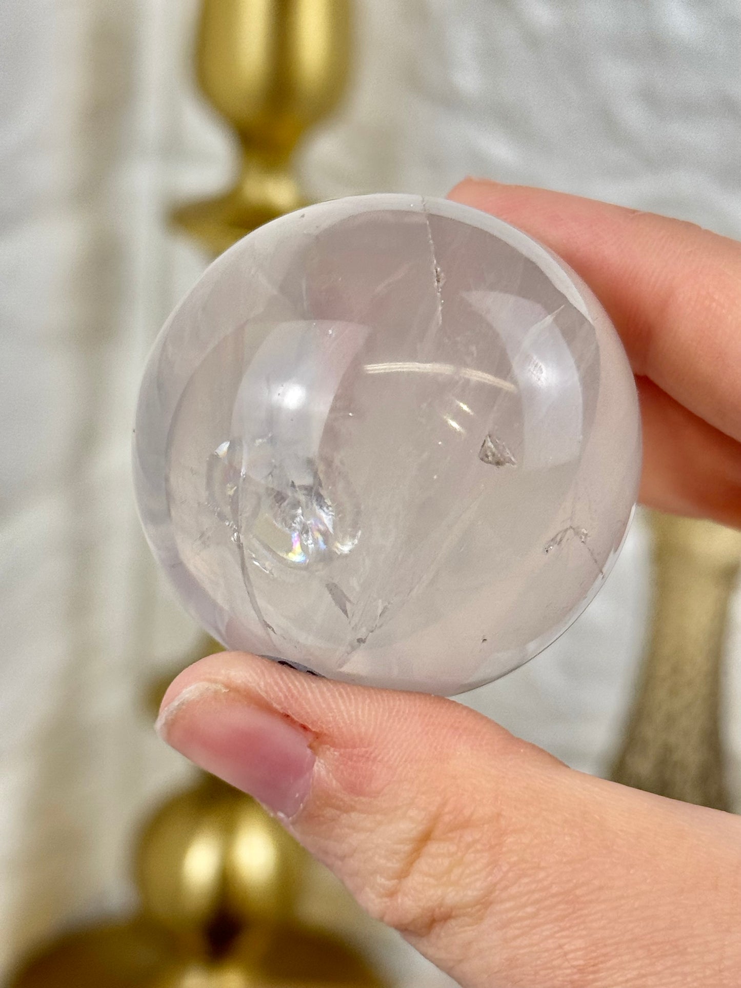 You pick! Gemmy girasol quartz spheres