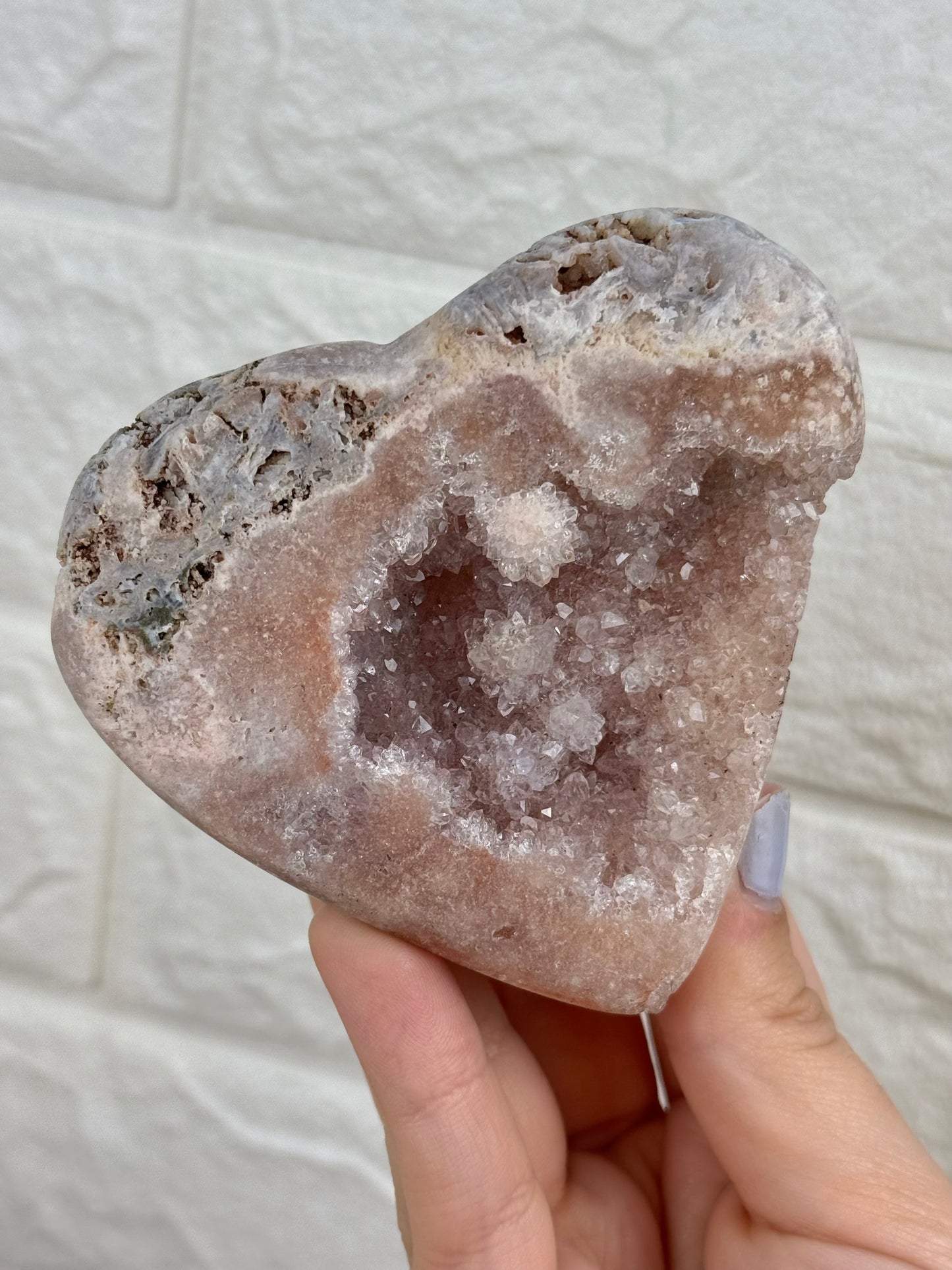 You pick! Pink amethyst hearts on stands from Brazil