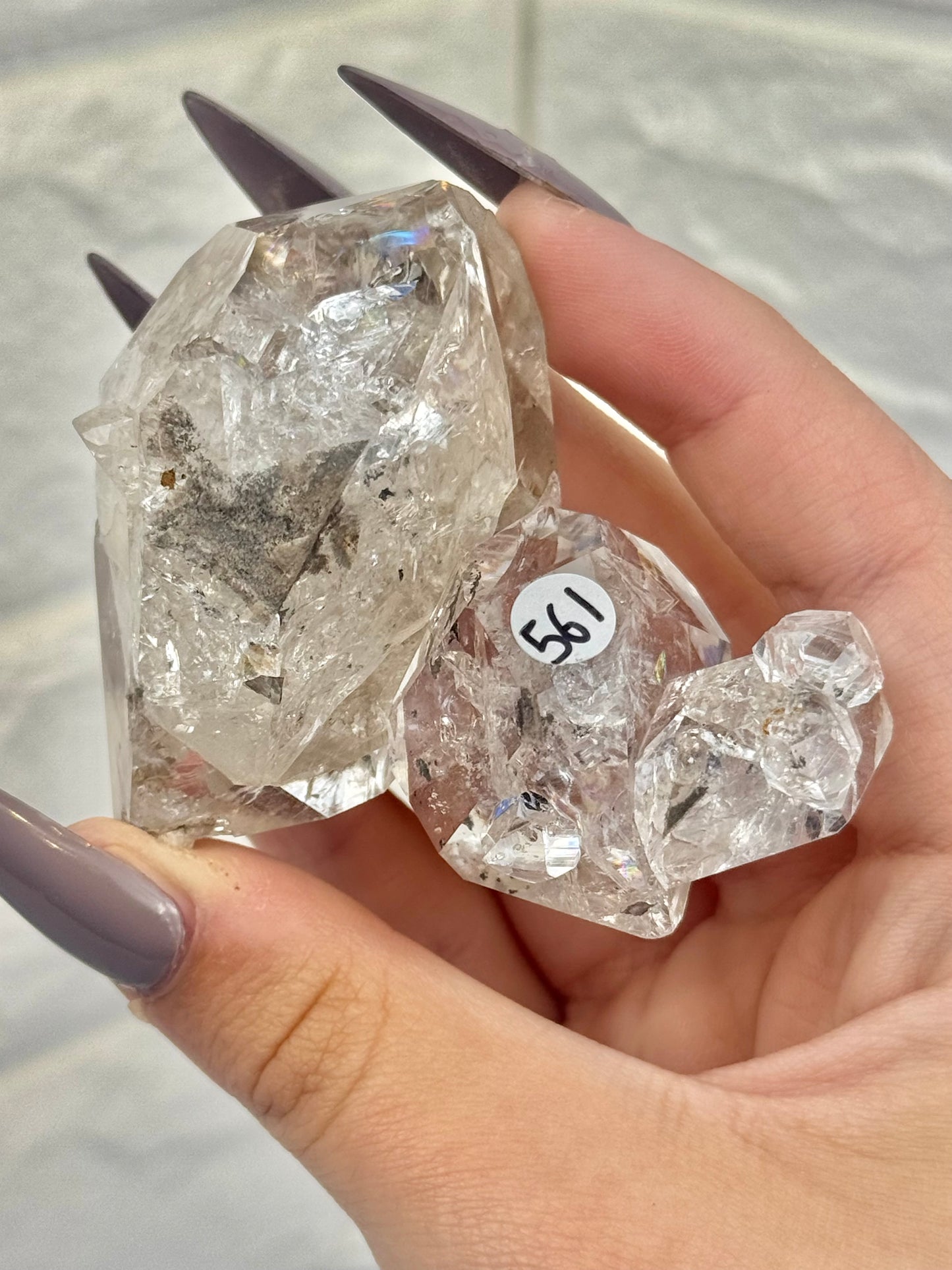 High-grade collectors Herkimer diamond chain from New York