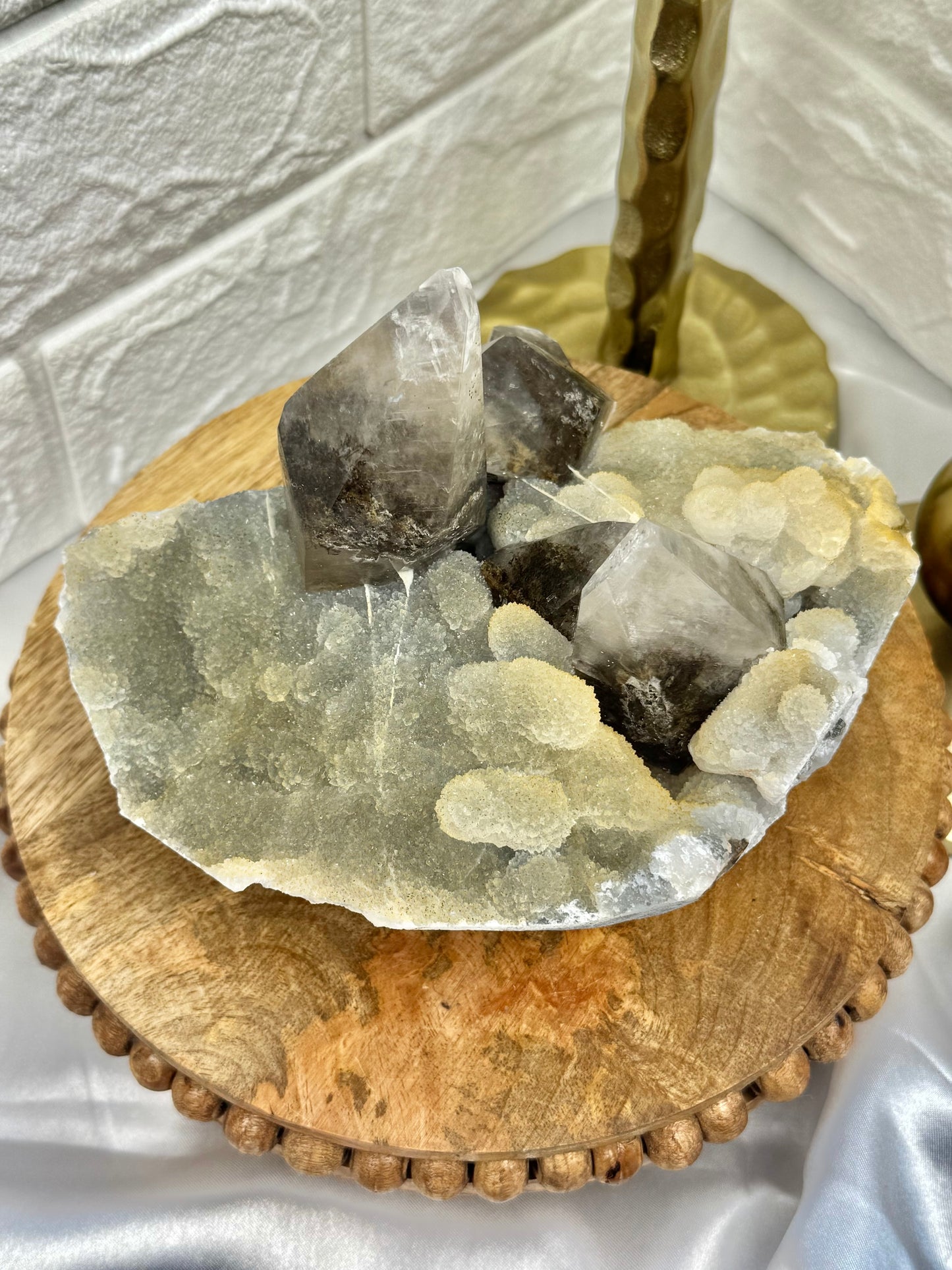 Amazing statement dendritic “spar” dogtooth calcite w/ quartz from Fujian Province, China