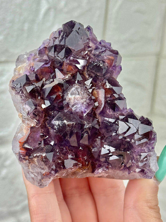 You pick! Stunning elestial amethyst with hematite from India