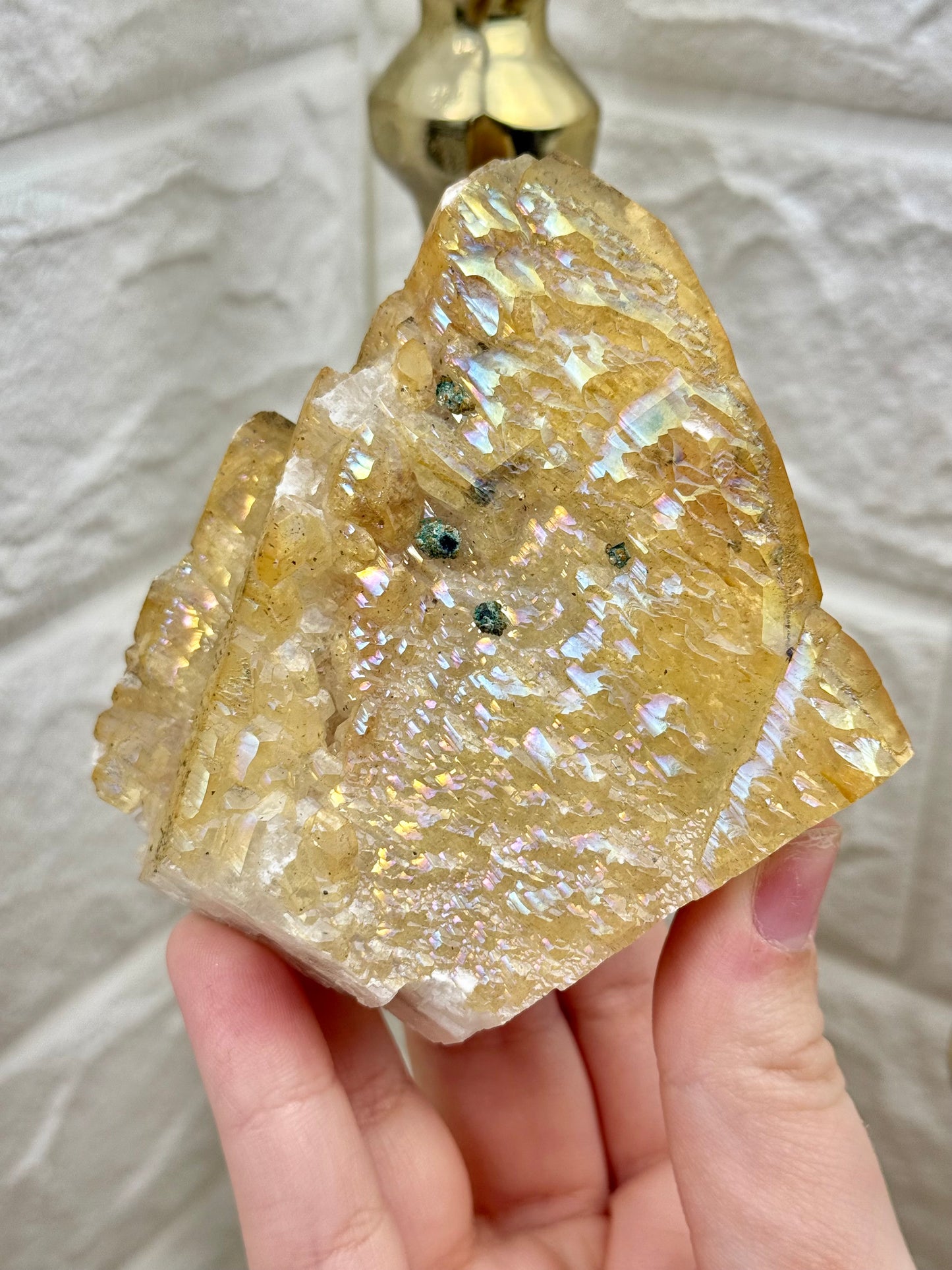 You pick! Naturally iridescent golden calcite from Hunan China